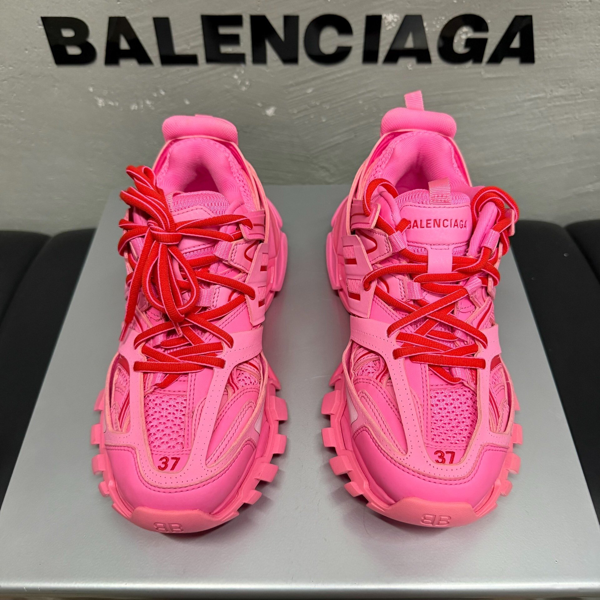 Balenciaga Track Pink Dad Shoes 37 — front