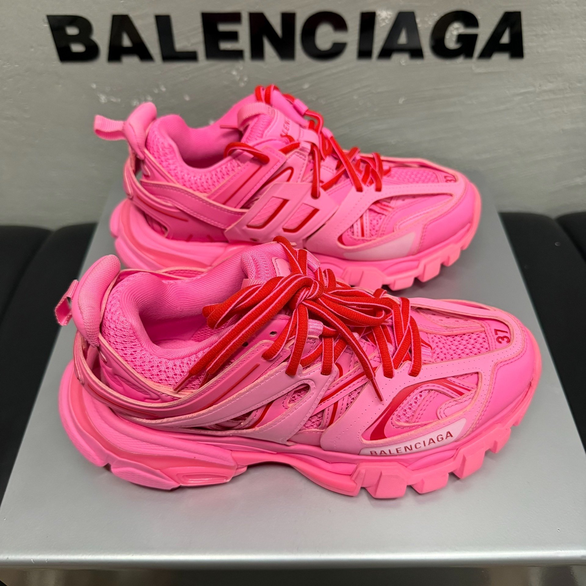 Balenciaga Track Pink Dad Shoes 37 — back