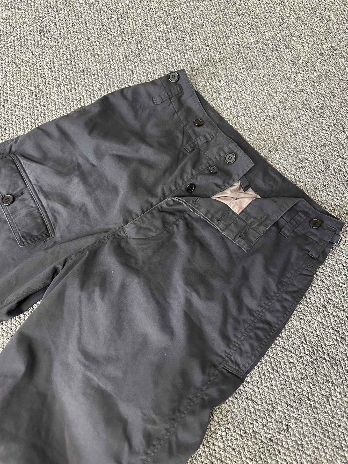visvim Black Cargo Pants — front