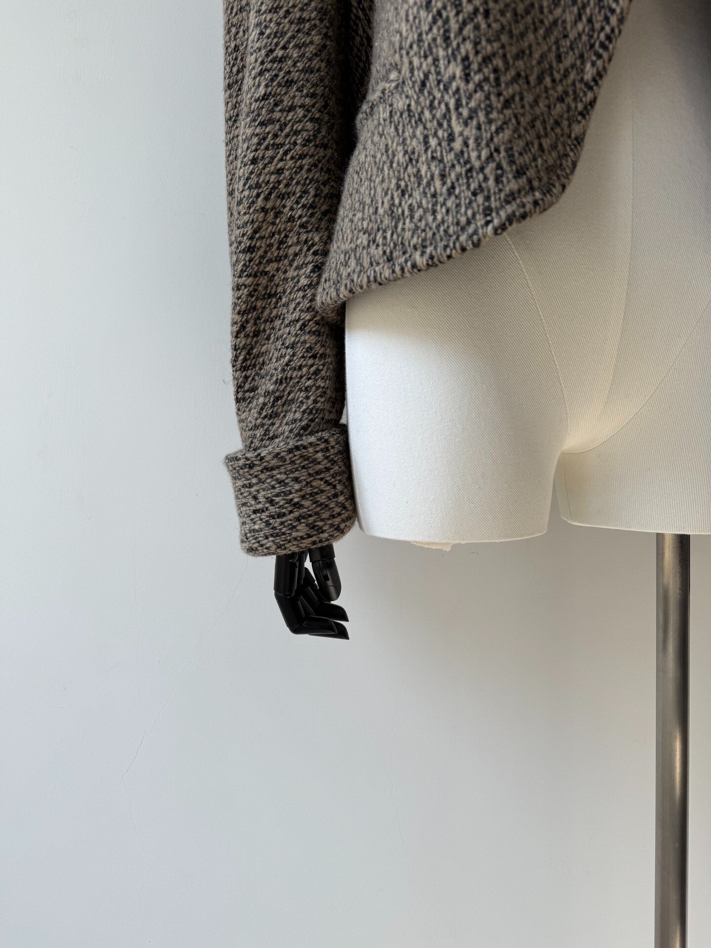 Yohji Yamamoto Tweed Jacket 24AW — detail