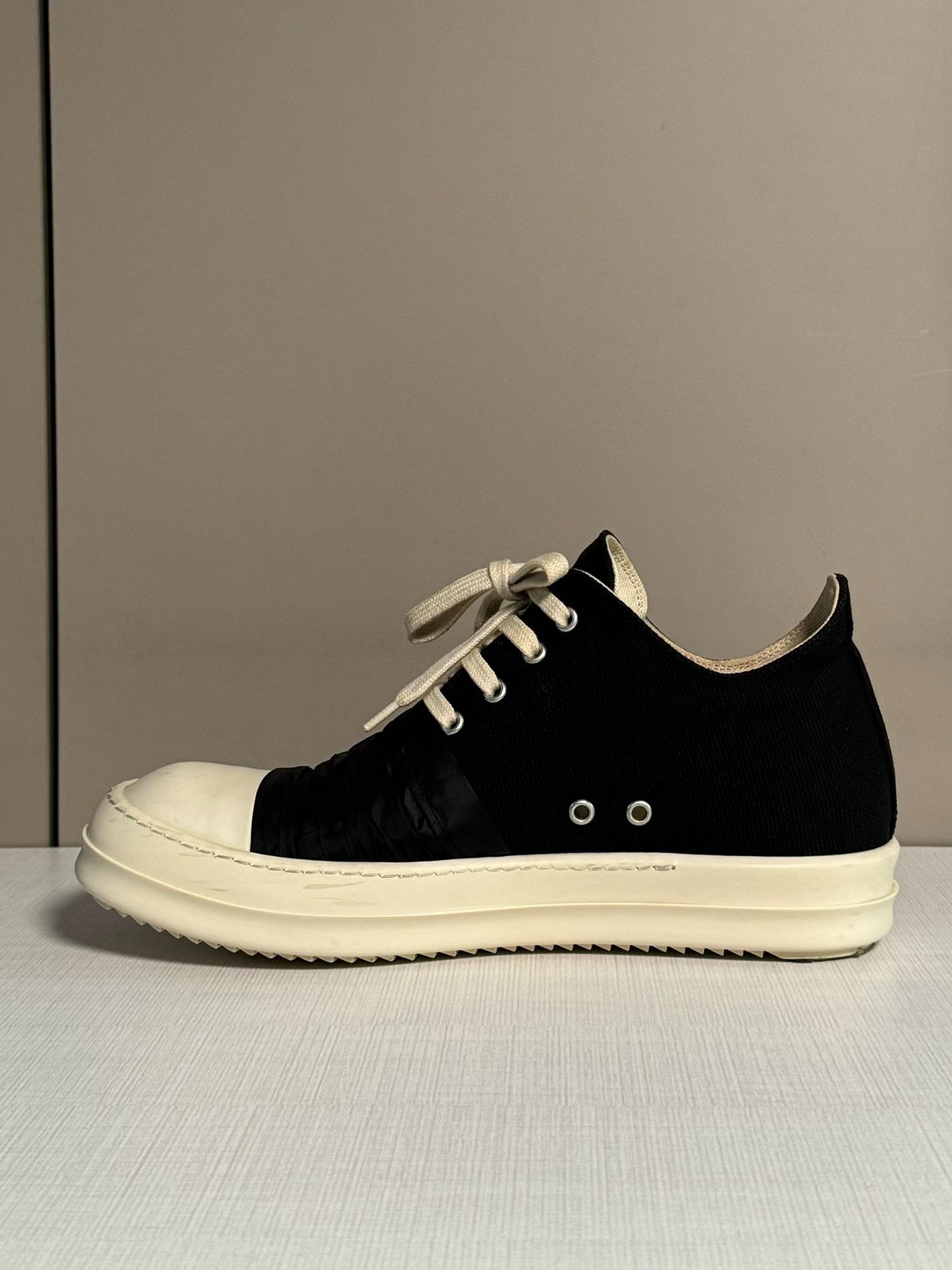Rick Owens Low-Top Black Sneakers — back