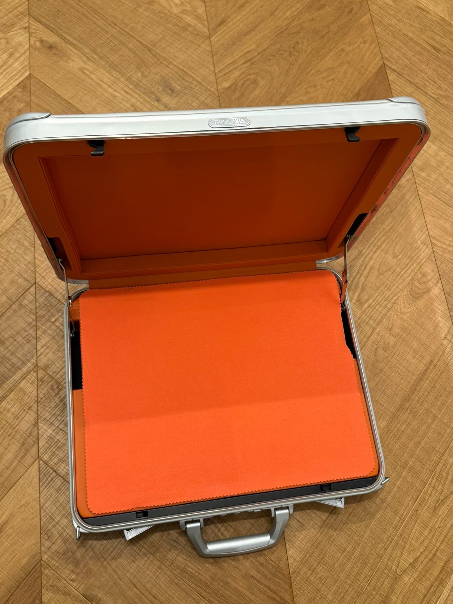 Rimowa Orange Leather Watch Hand Case — back
