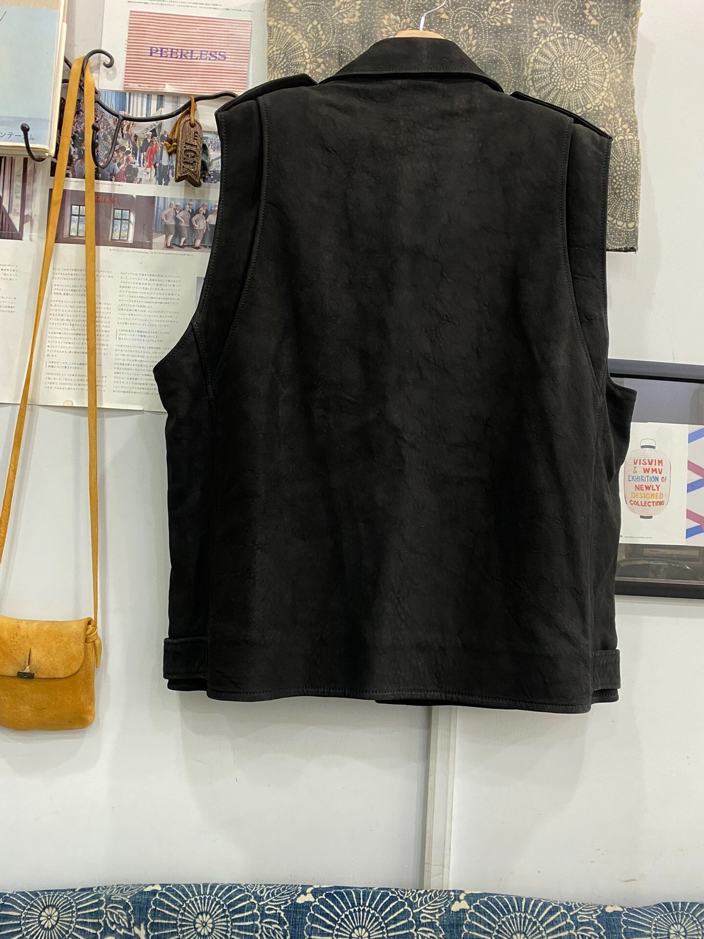 VISVIM 22SS STRABLER Leather Biker Vest — front