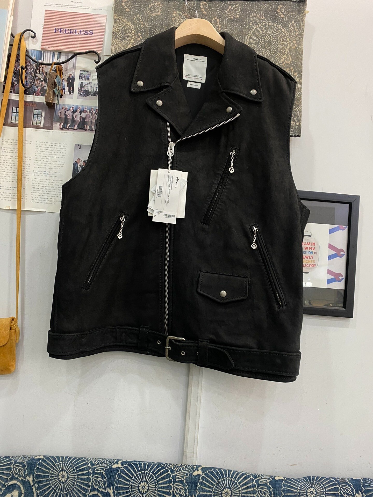 VISVIM 22SS STRABLER Leather Biker Vest