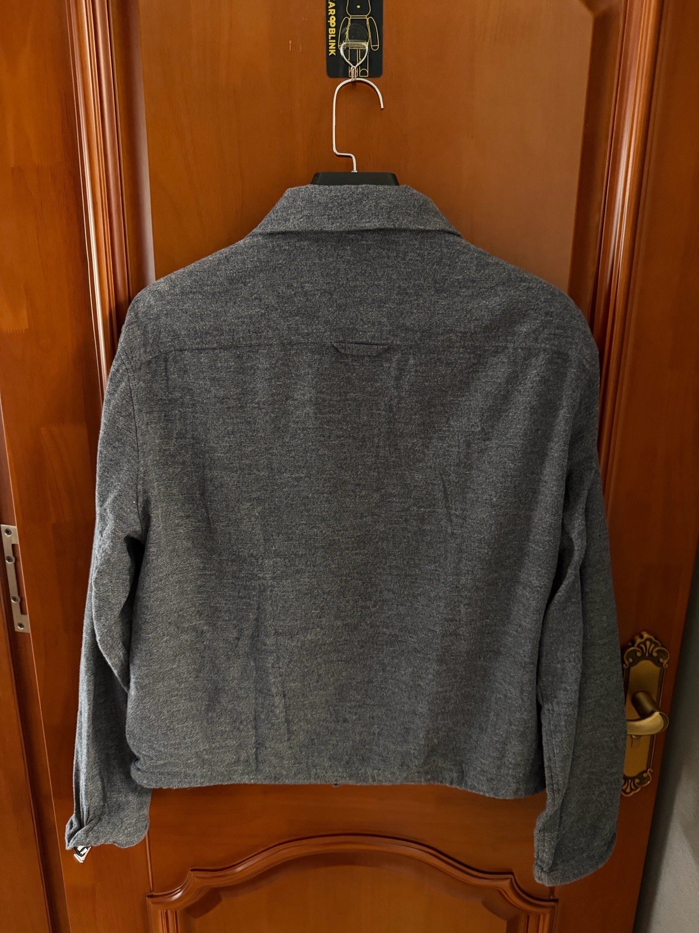 Dior SS26 Men's Gray Zip Cotton Flannel Shirt — front