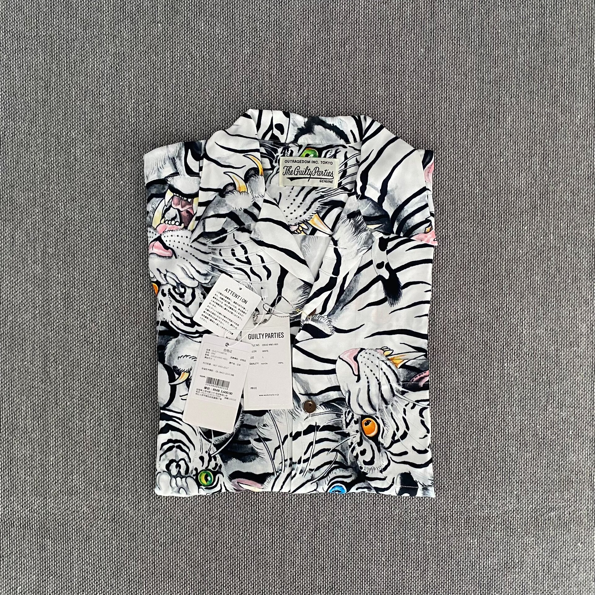 Wacko Maria x Tim Lehi Tigers Hawaiian Shirt — detail