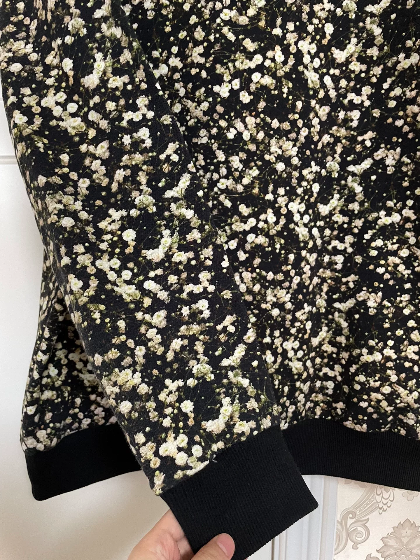 Givenchy Black Stripe Starry Sweater — label
