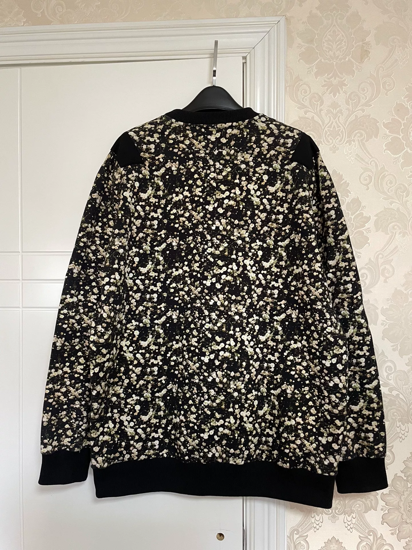 Givenchy Black Stripe Starry Sweater — front