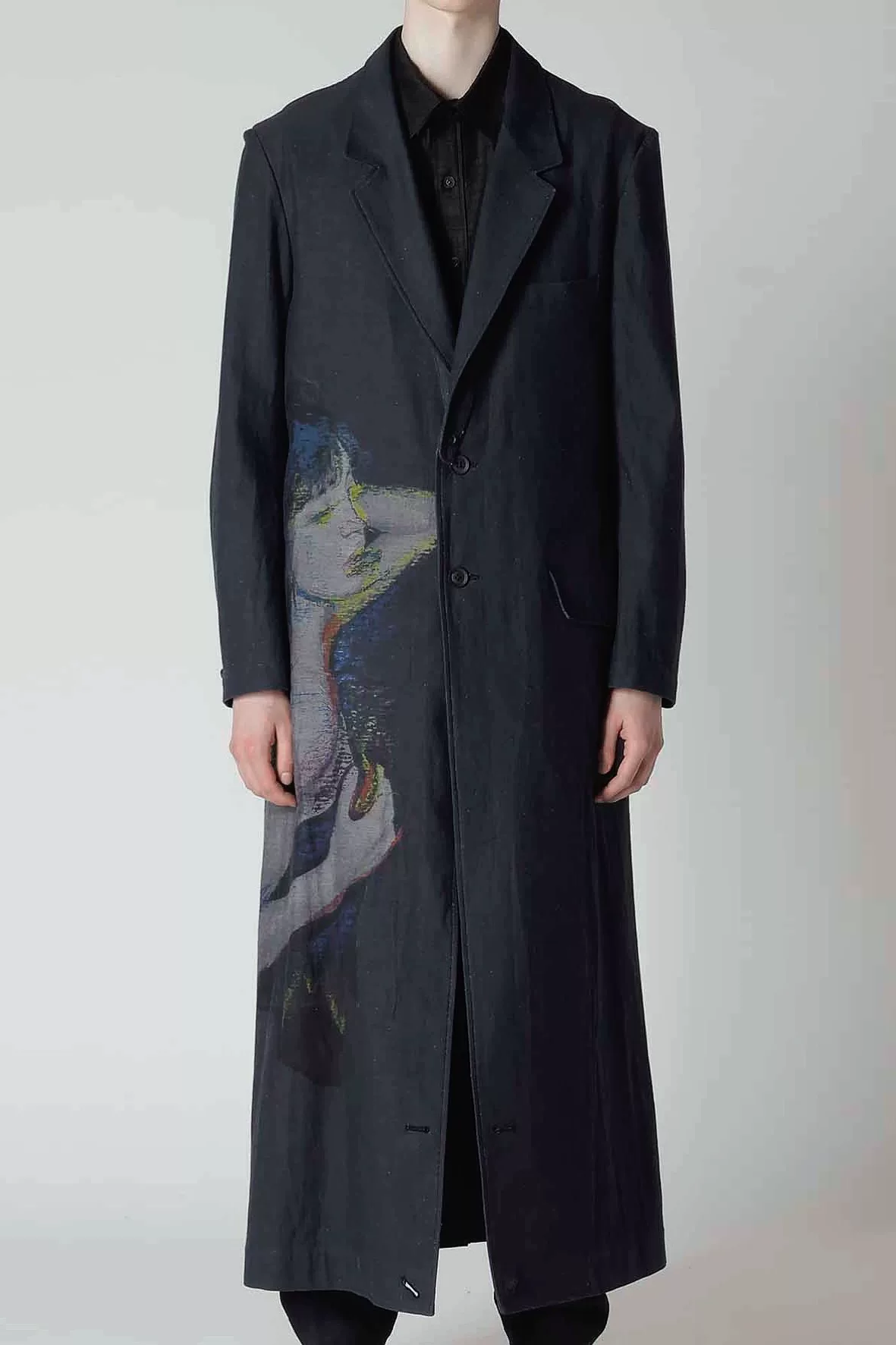 Yohji Yamamoto 24AW Printed Long Coat — back
