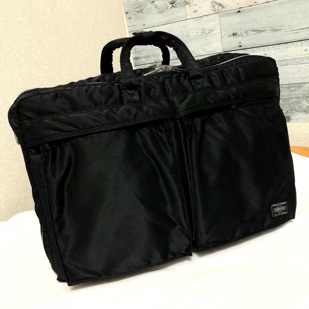 Porter Tanker 3-Way Black YKK Zipper Bag — detail