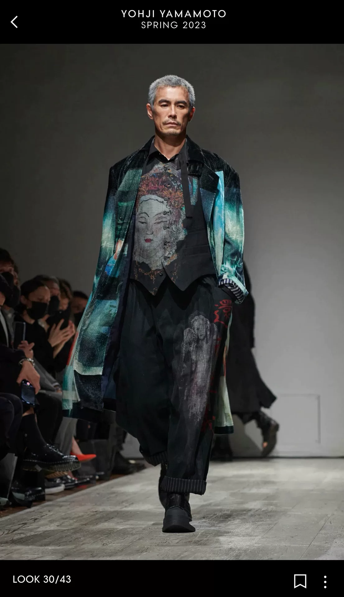 Yohji Yamamoto 23SS Printed Denim Pants — back