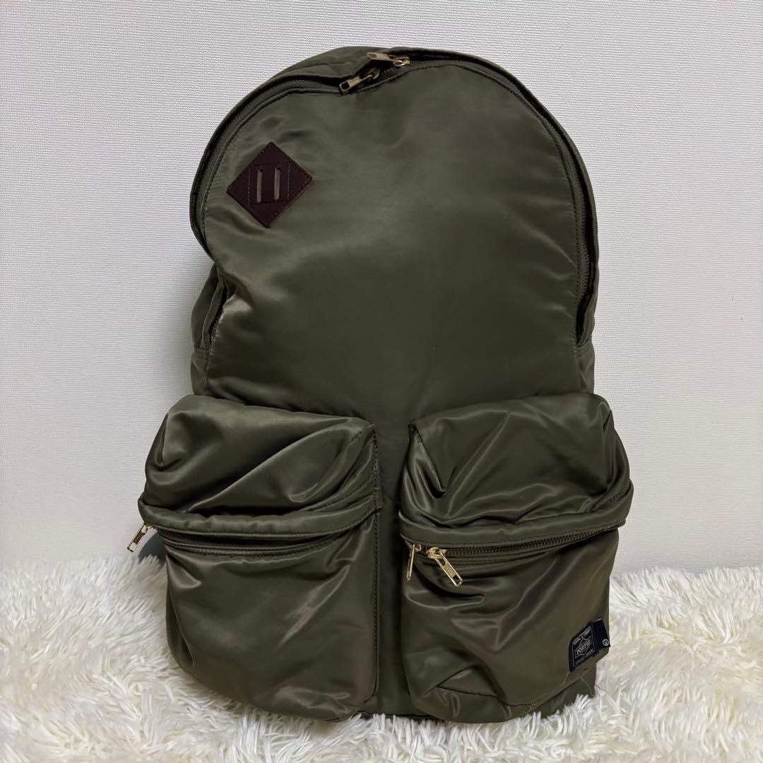 PORTER Olive Green Utility Backpack