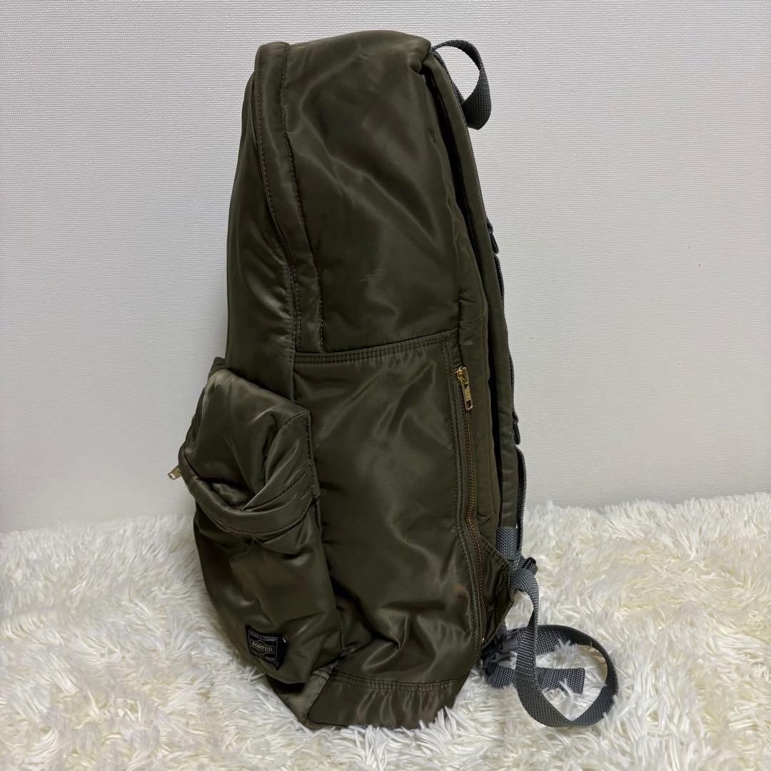 PORTER Olive Green Utility Backpack — front