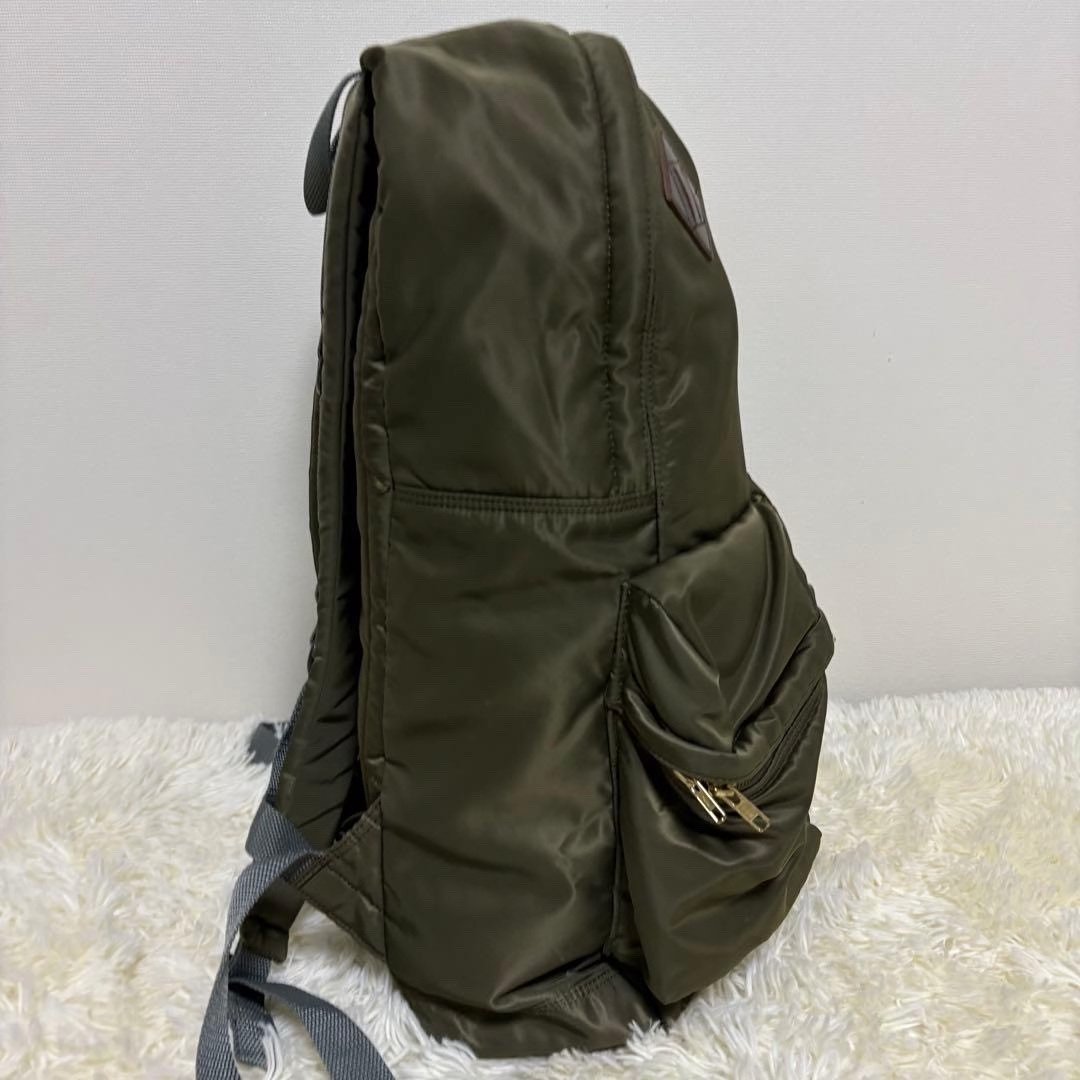 PORTER Olive Green Utility Backpack — back