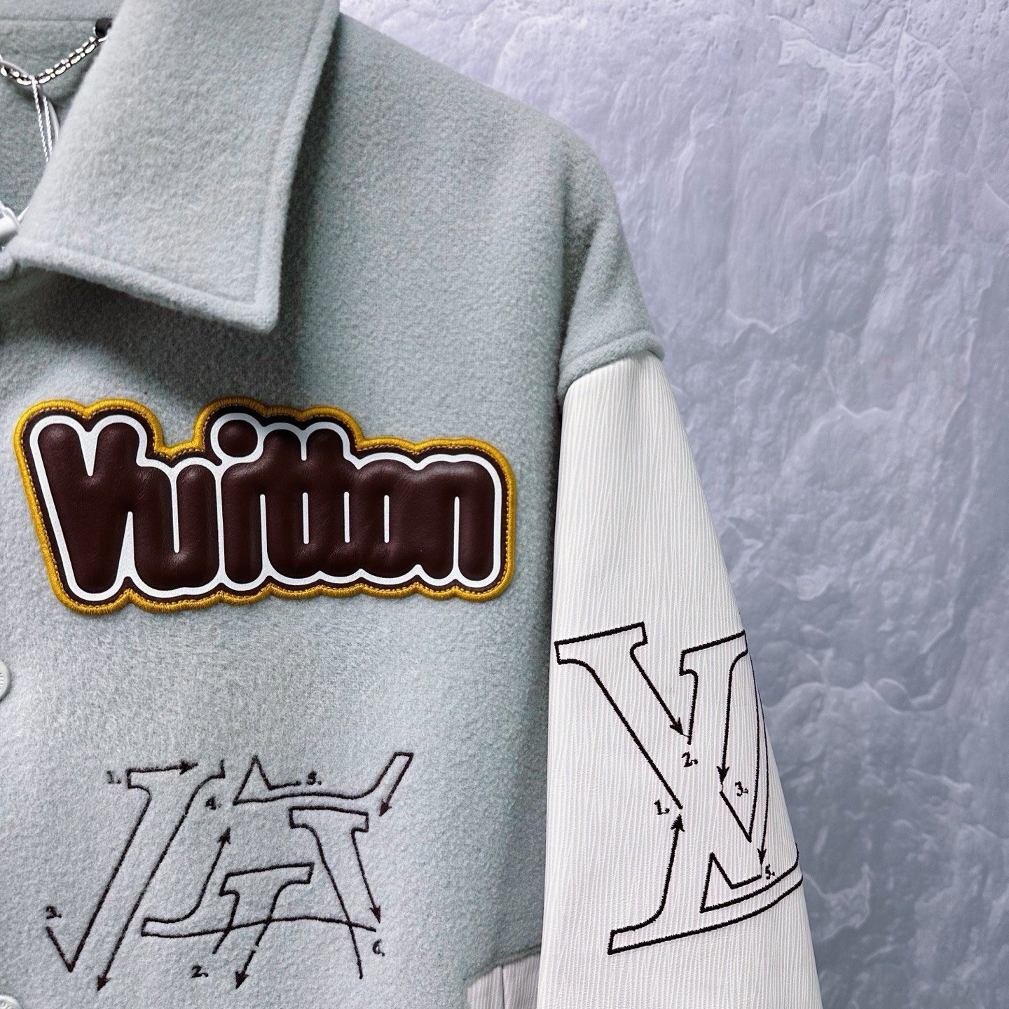 Louis Vuitton Green Devil Eye Embroidery Jacket — detail