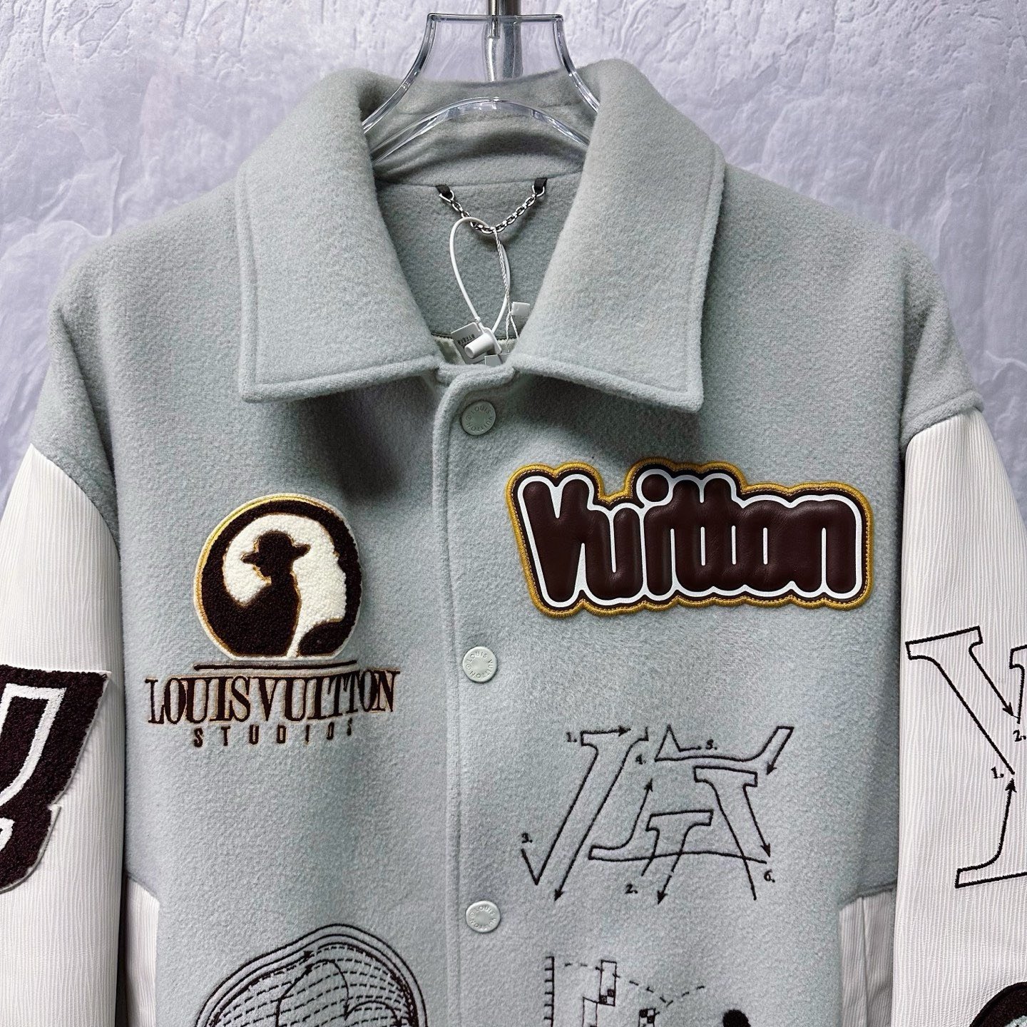 Louis Vuitton Green Devil Eye Embroidery Jacket — front