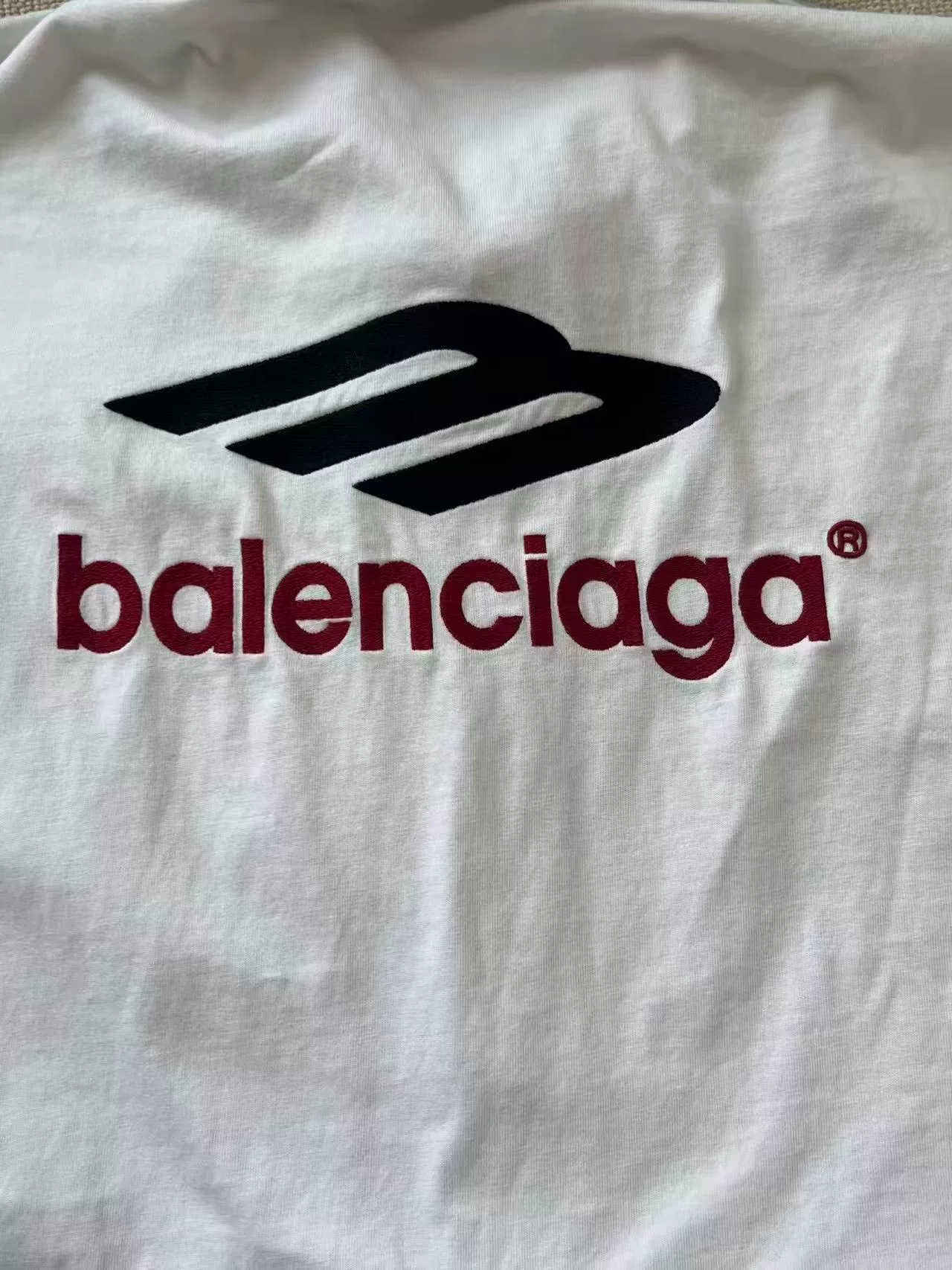 Balenciaga White Logo Loose Mid-Length Shirt — detail