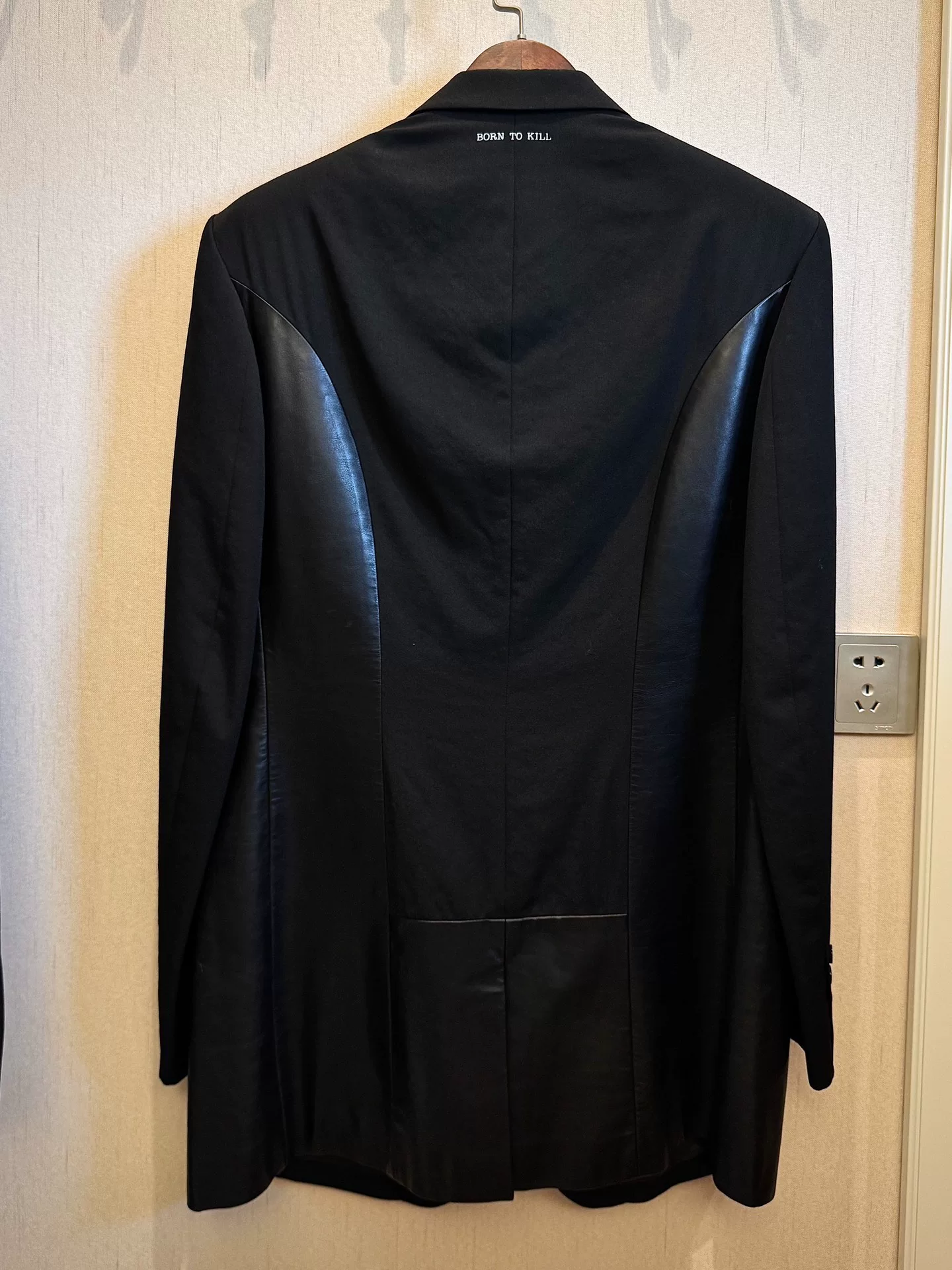 Yohji Yamamoto 09SS Leather Panel Suit — front