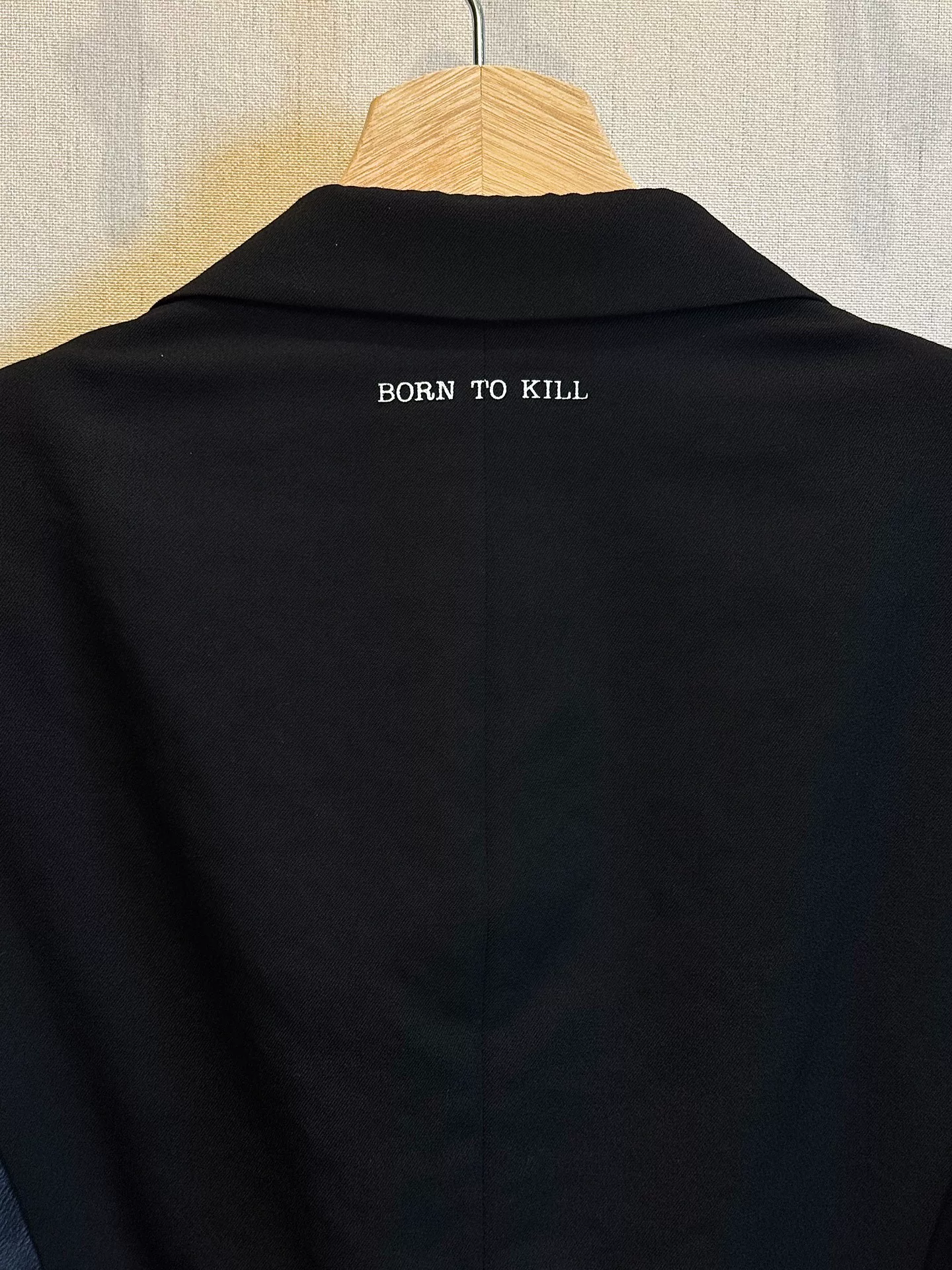 Yohji Yamamoto 09SS Leather Panel Suit — detail