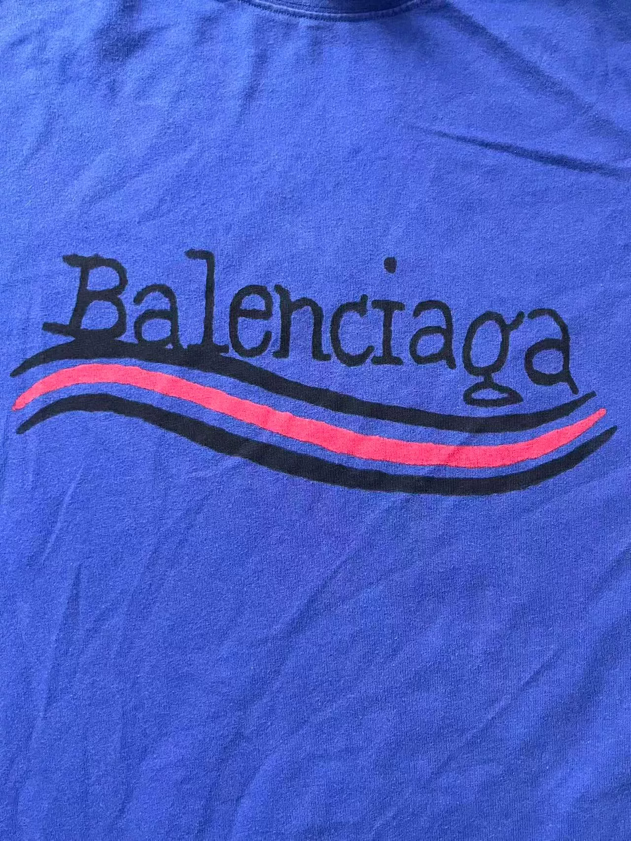 Balenciaga Logo Print Short-Sleeve T-Shirt — detail