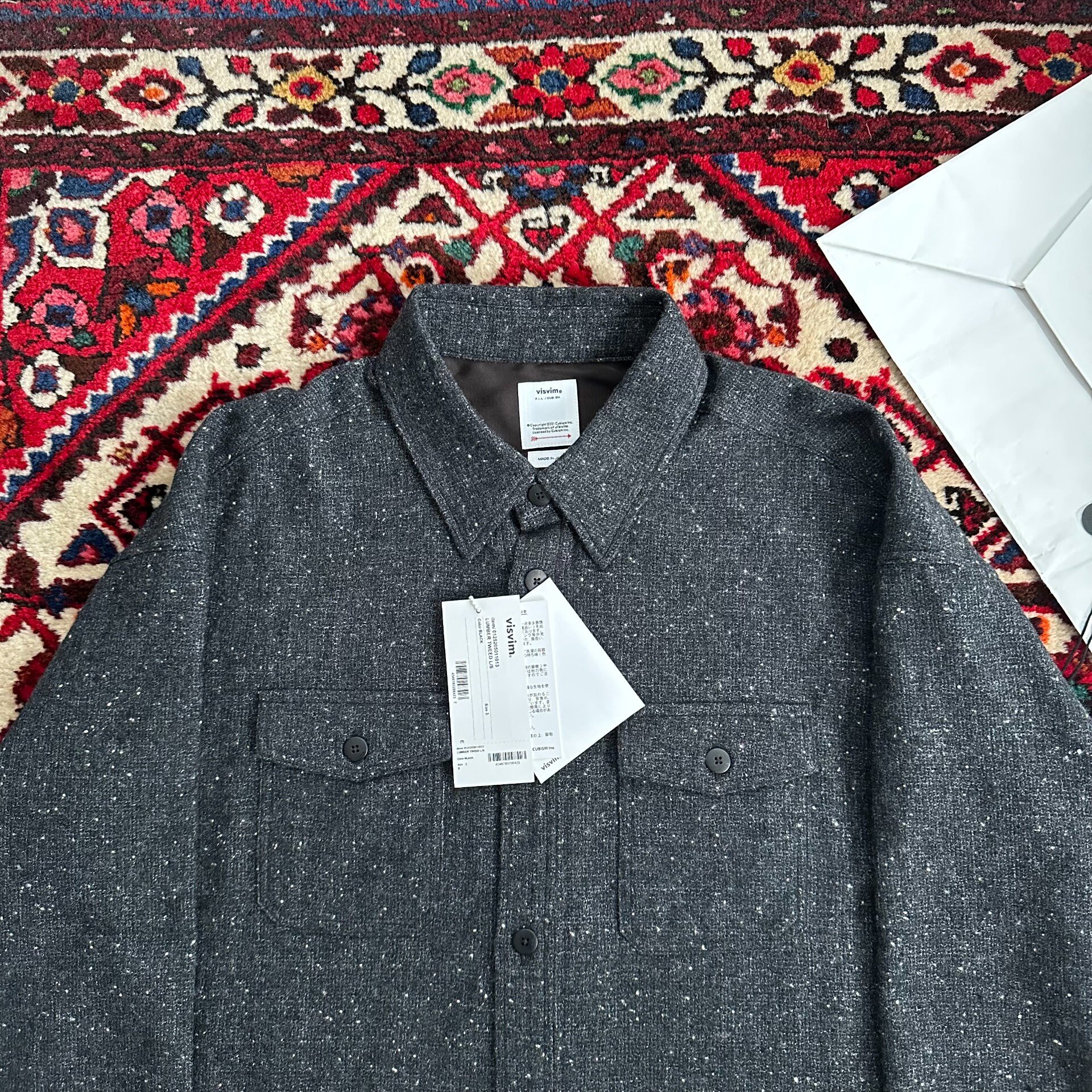 VISVIM 25AW Lumber Tweed L/S Shirt — detail