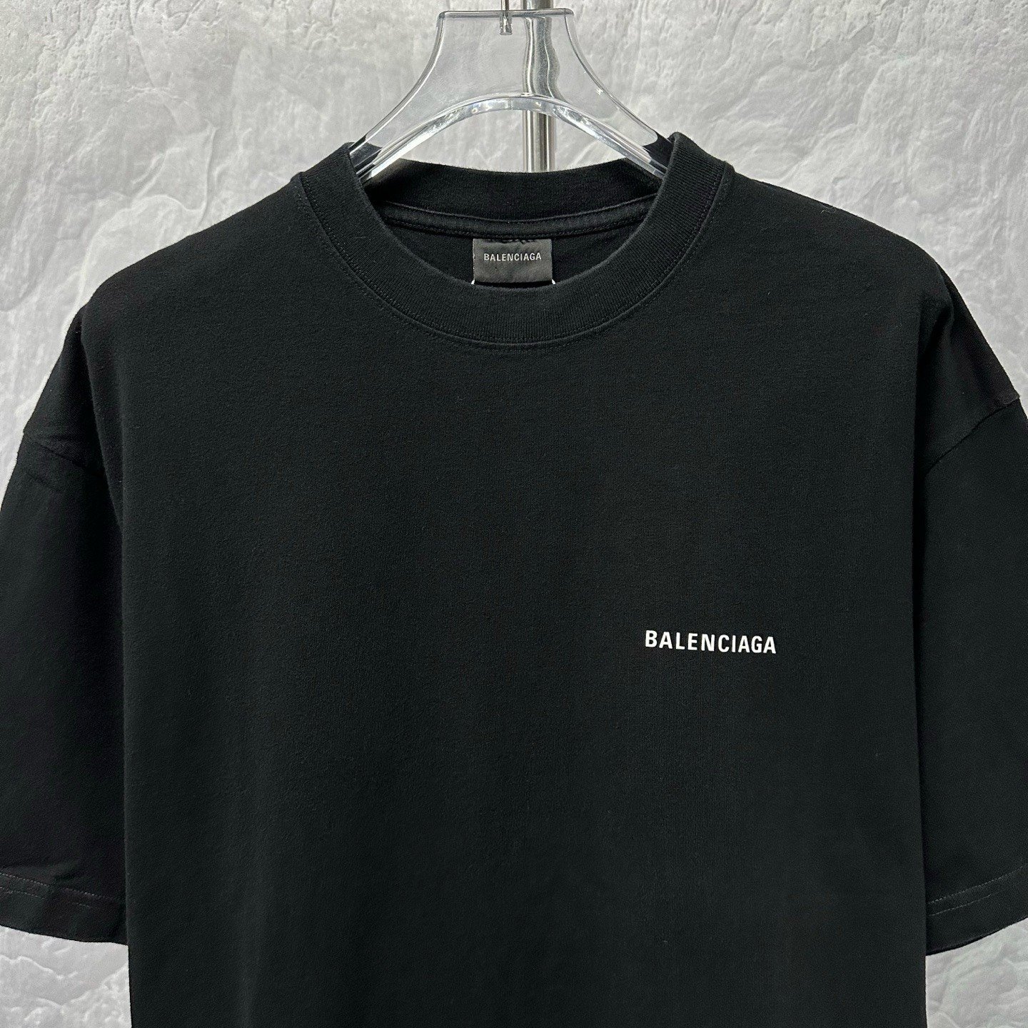 Balenciaga Distressed Logo Print Short Sleeve M — front