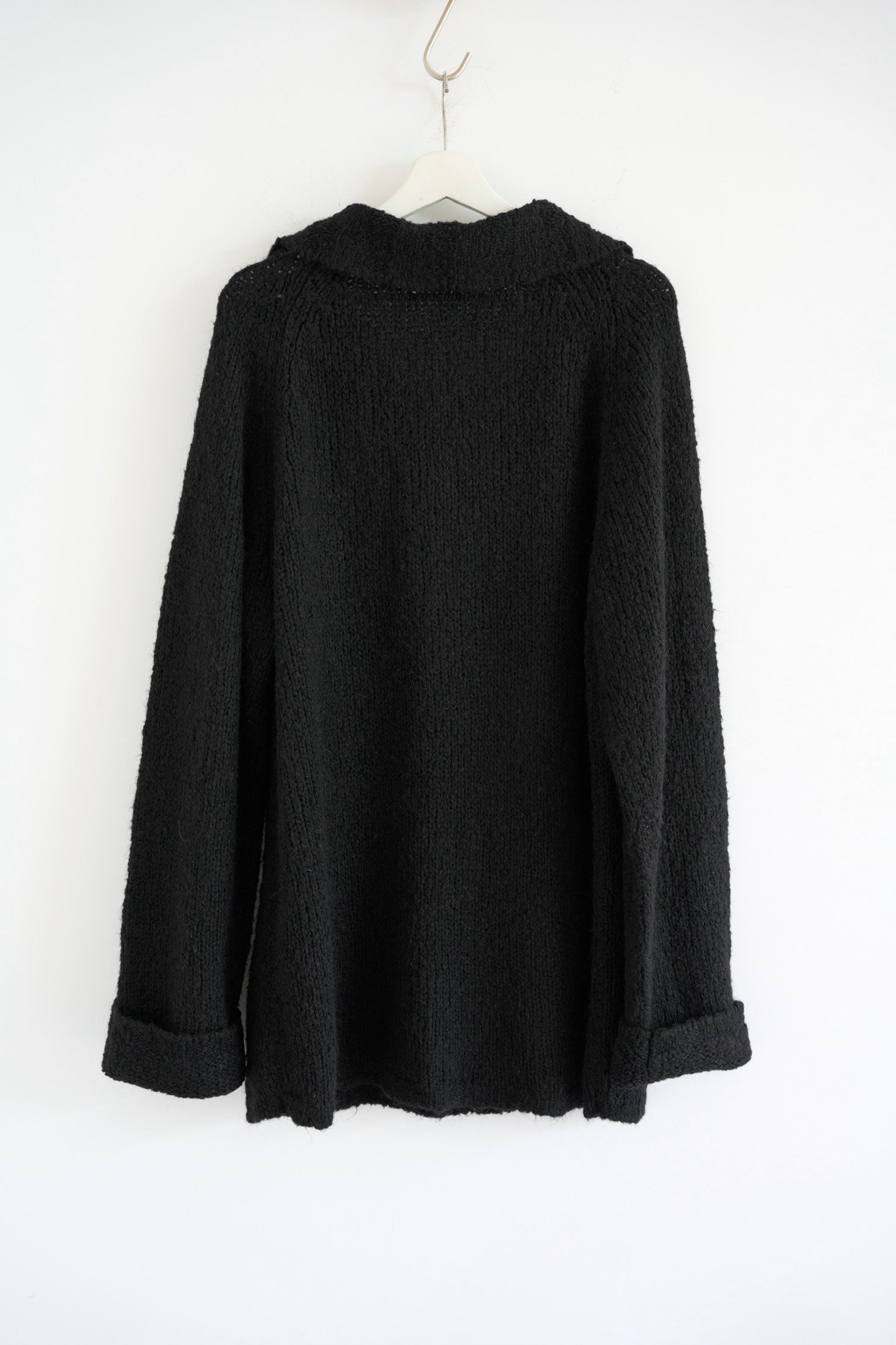 Yohji Yamamoto 22AW Seagull Collar Chunky Sweater — front