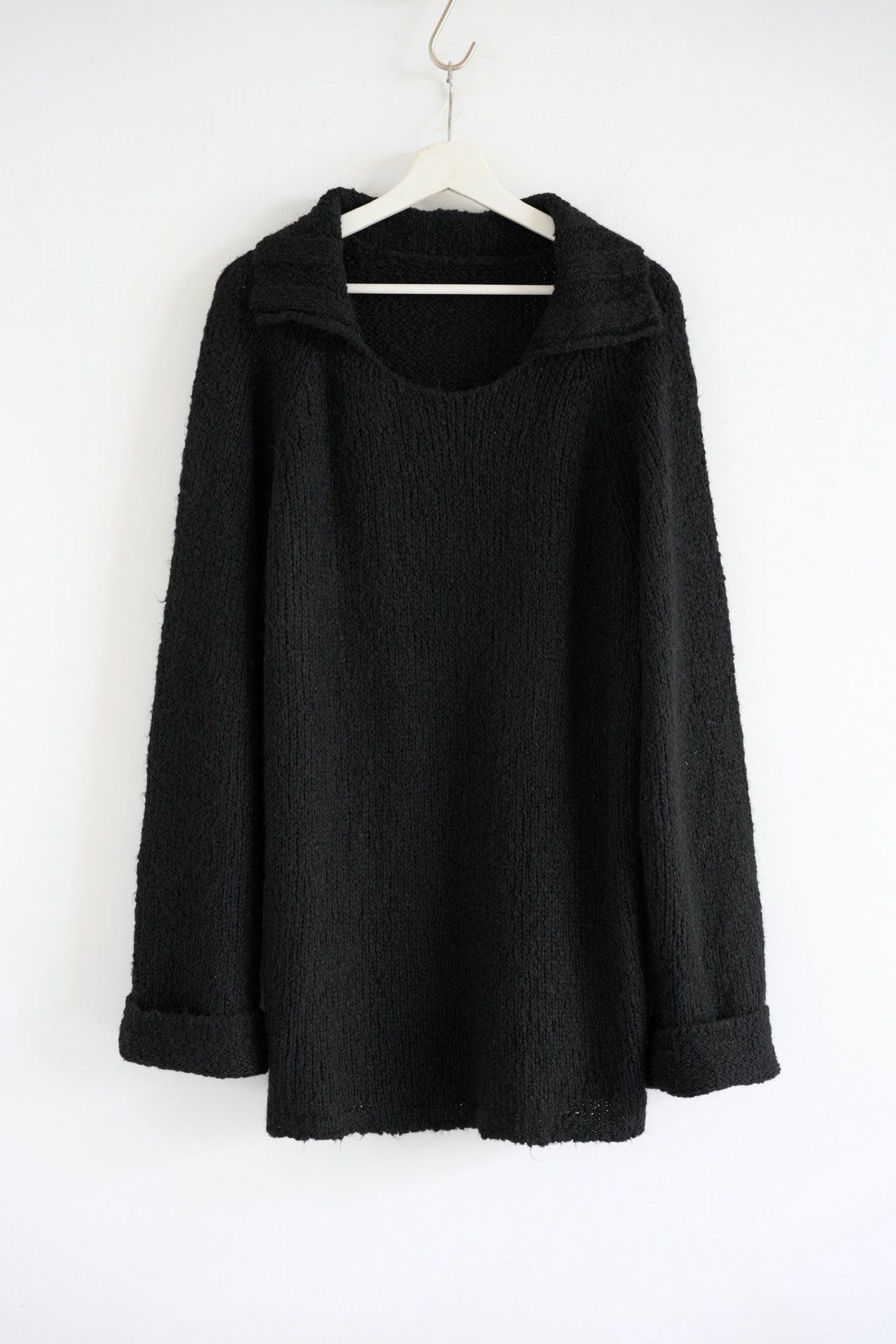 Yohji Yamamoto 22AW Seagull Collar Chunky Sweater