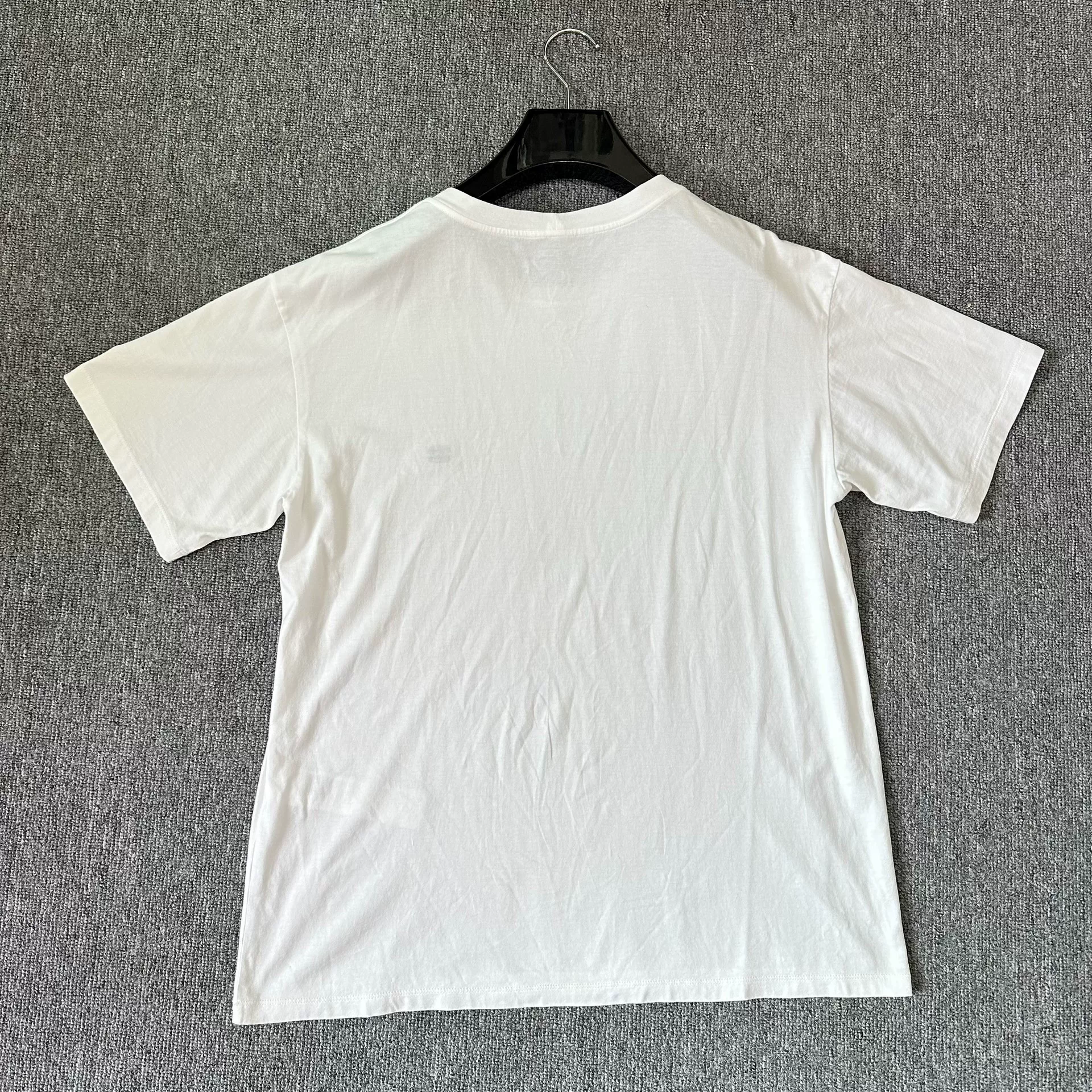 Celine White Embroidered Logo Short-Sleeve Tee — detail