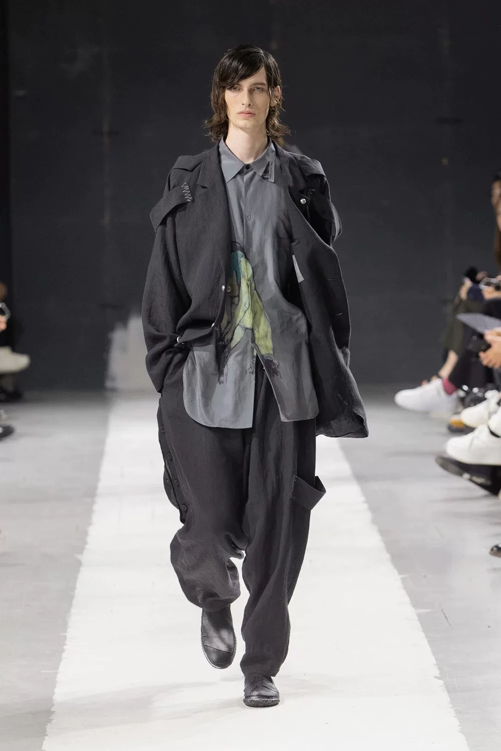Yohji Yamamoto 24SS Sock Print Shirt — detail