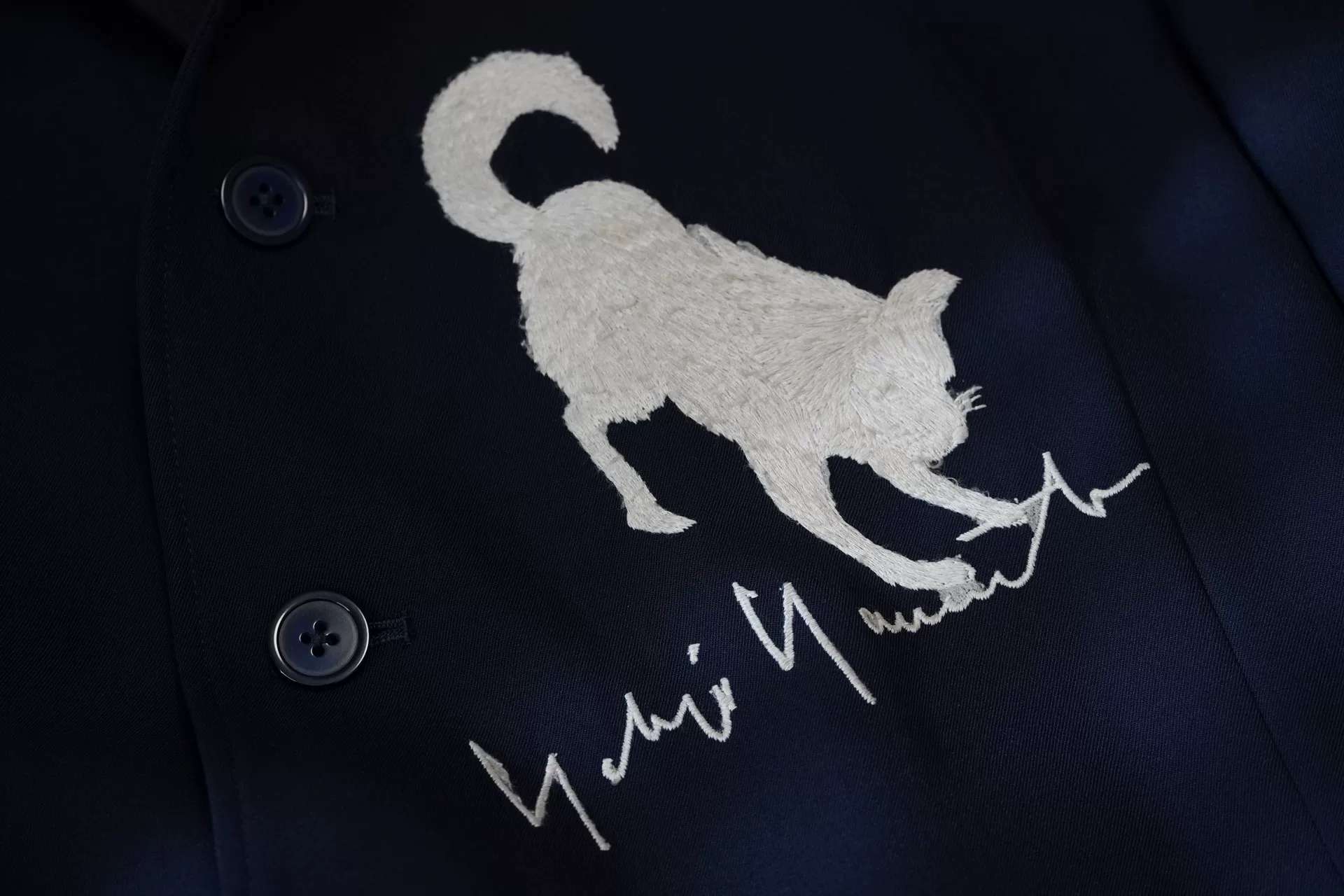 Yohji Yamamoto 90SS Embroidered Jacket — detail