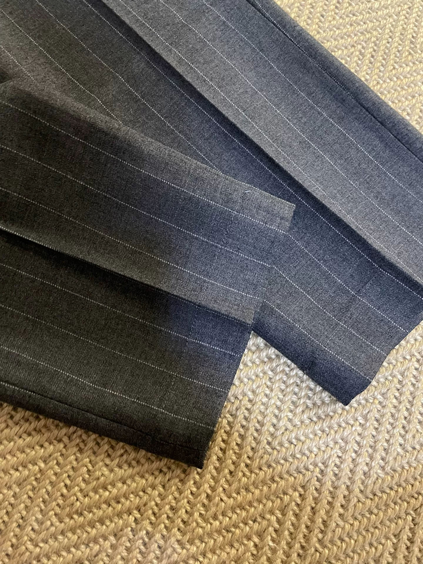 Denim by Vanquish & Fragment Wool Striped Pants — detail