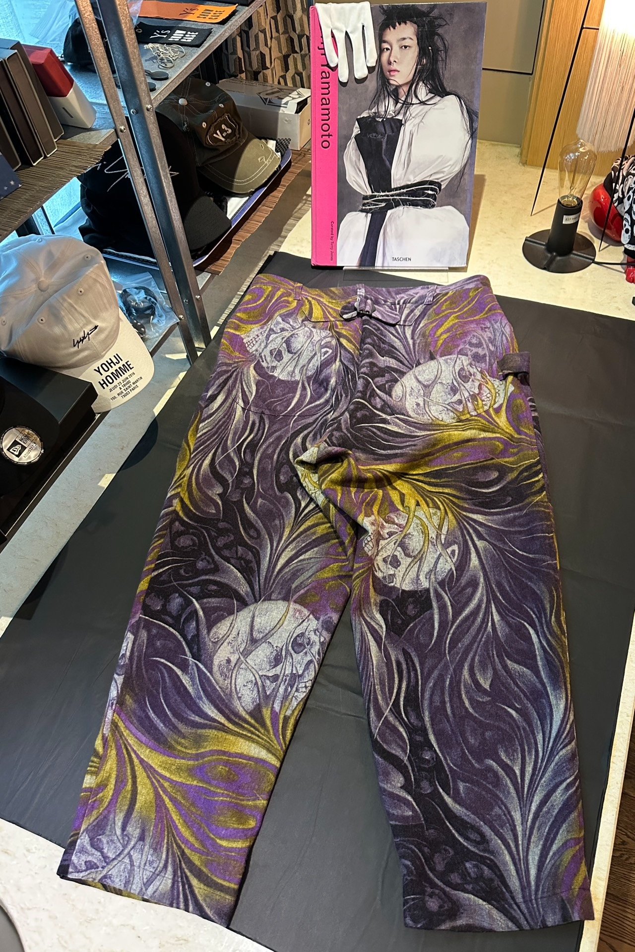 Yohji Yamamoto 17AW Skull Flame Pants — label