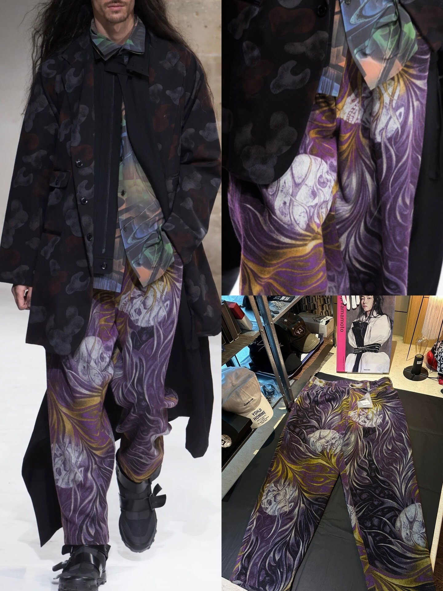 Yohji Yamamoto 17AW Skull Flame Pants