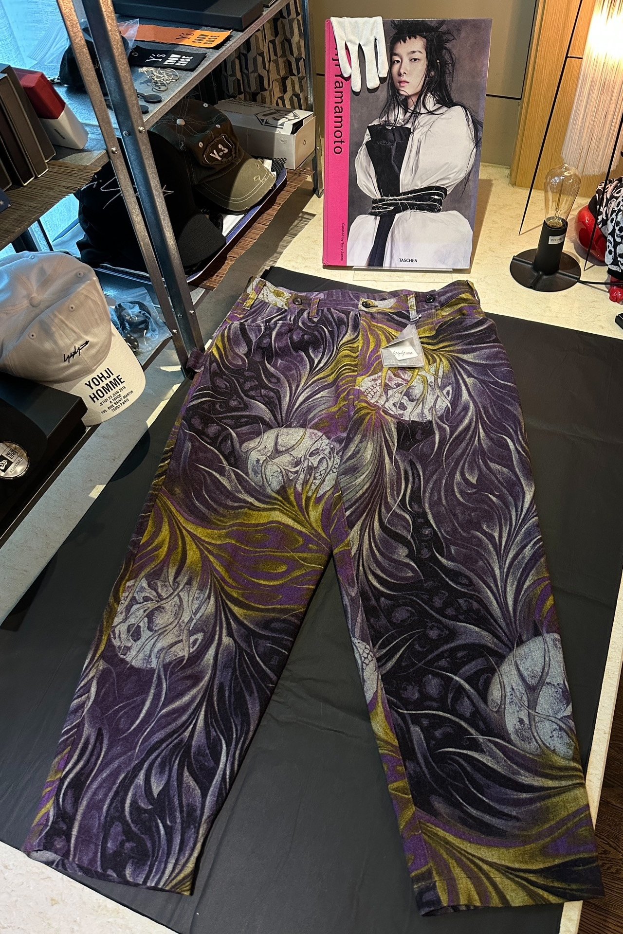 Yohji Yamamoto 17AW Skull Flame Pants — front