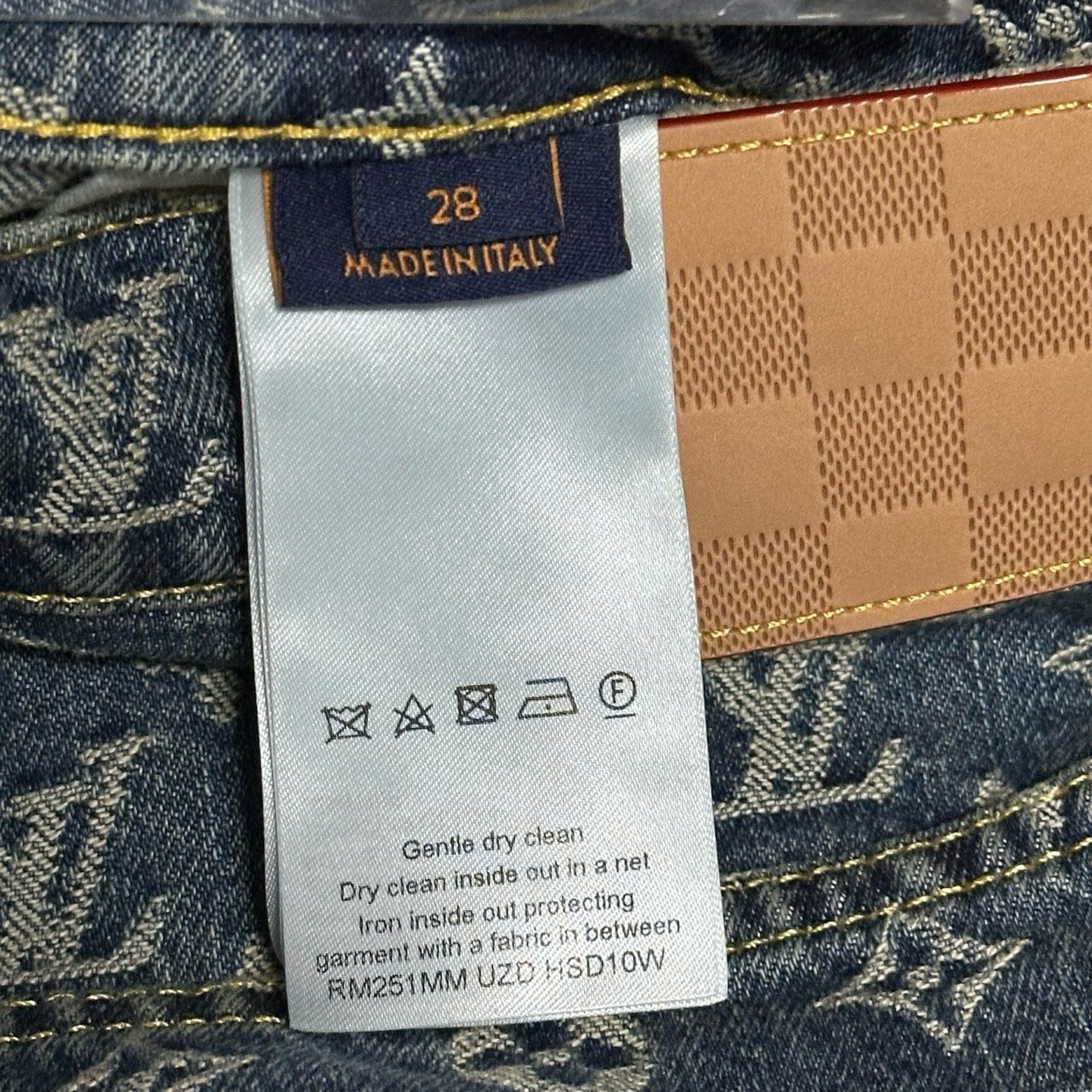 Louis Vuitton SS25 Monogram Denim Pants — label