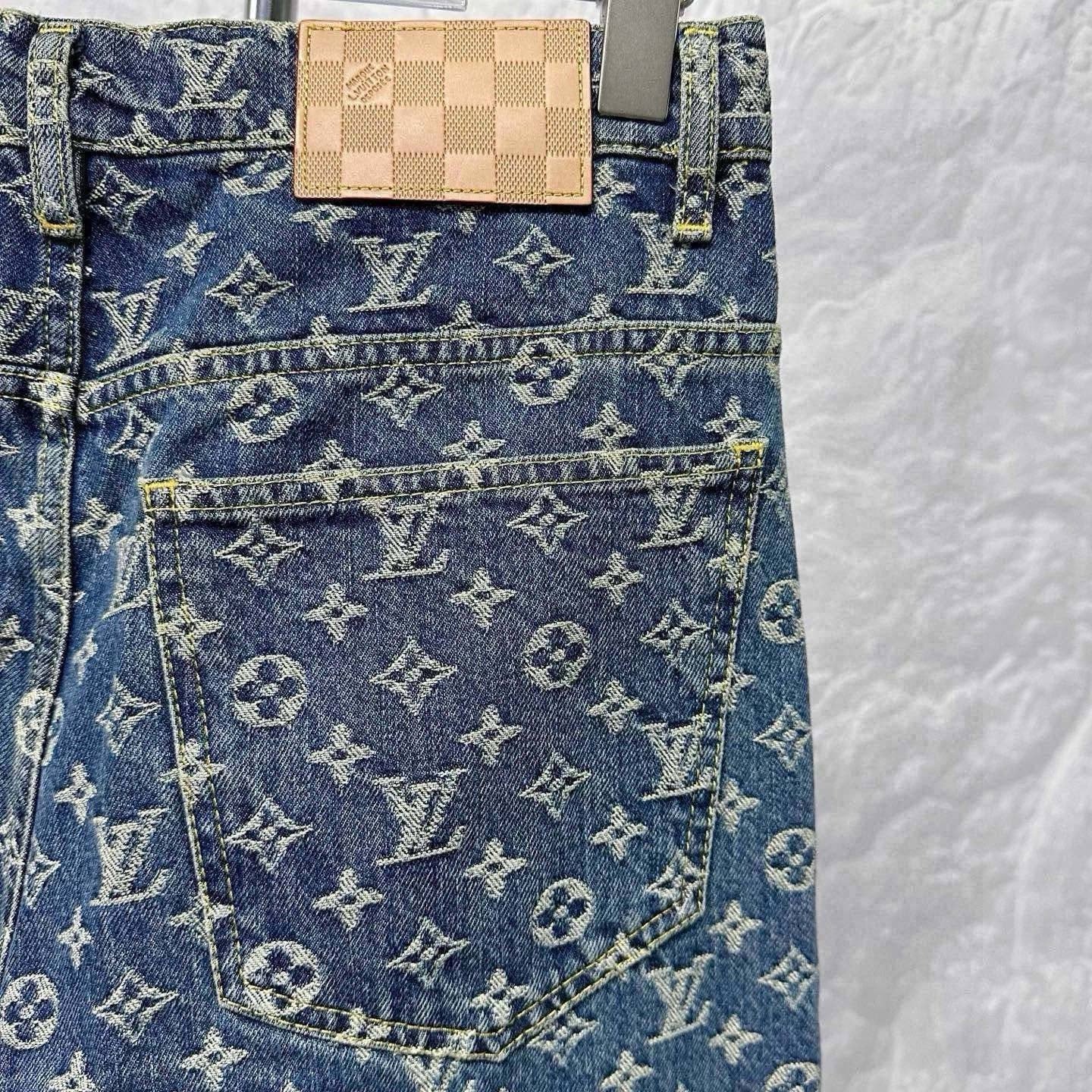 Louis Vuitton SS25 Monogram Denim Pants — detail