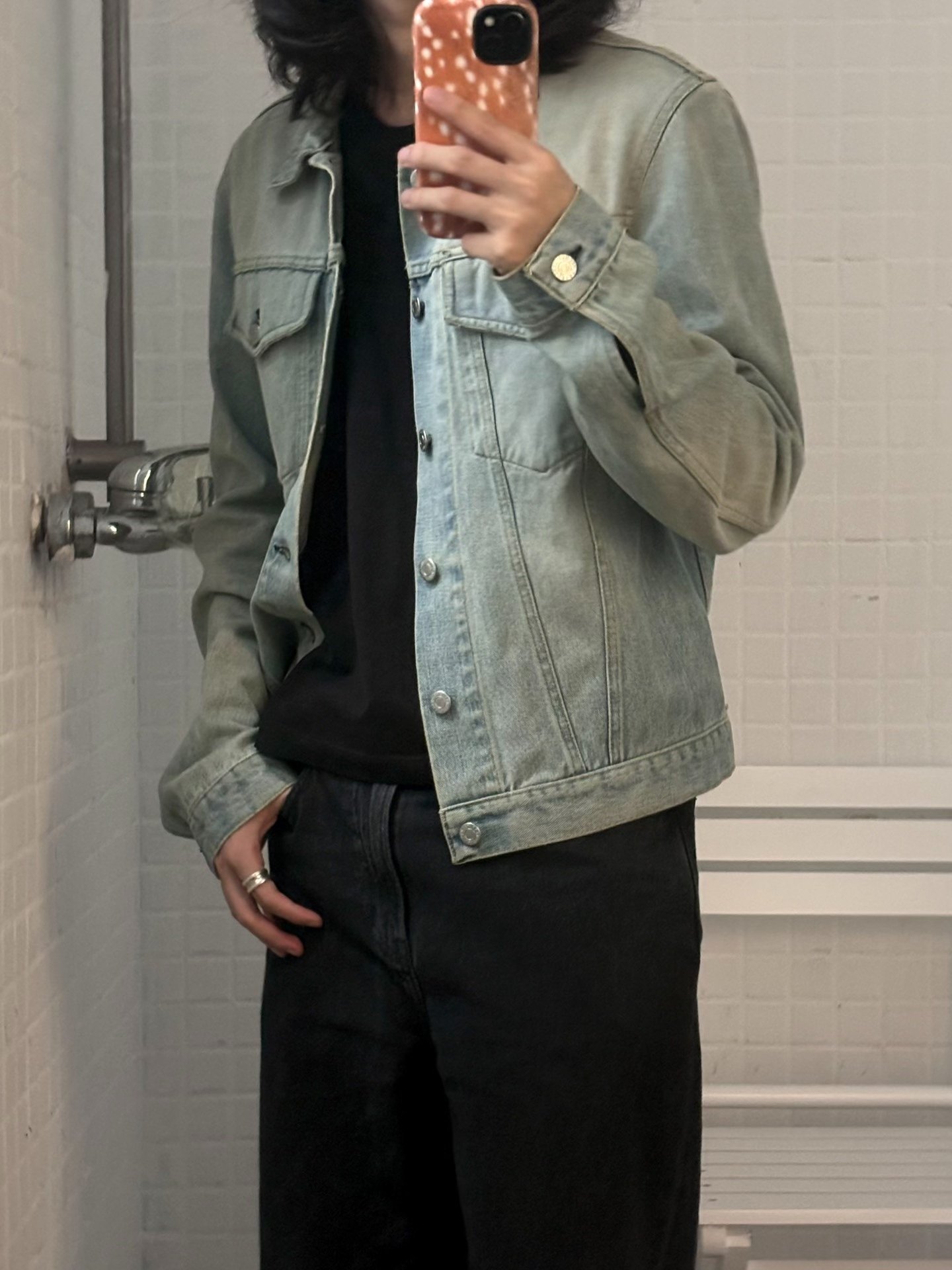 Helmut Lang 90's Washed Denim Jacket — detail