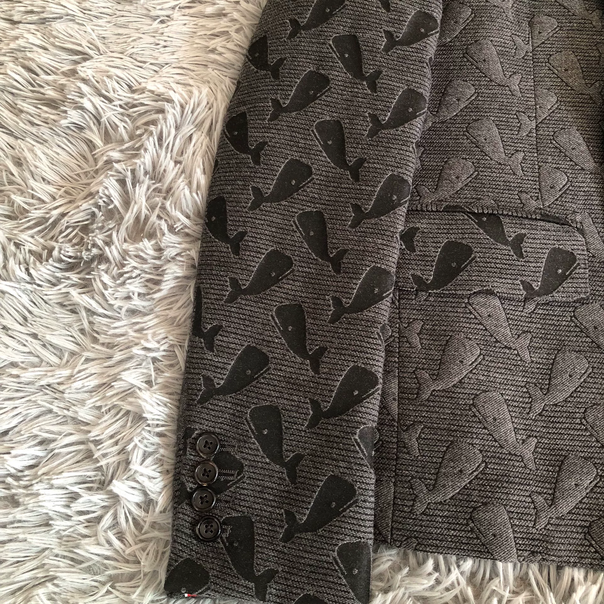 Thom Browne Whale Pattern Suit Jacket — front