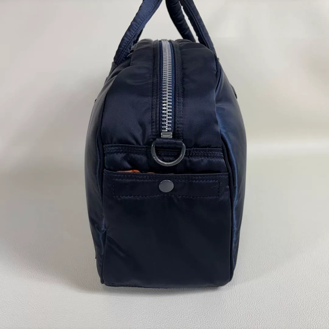 Head Porter Navy 2WAY Boston Bag — label
