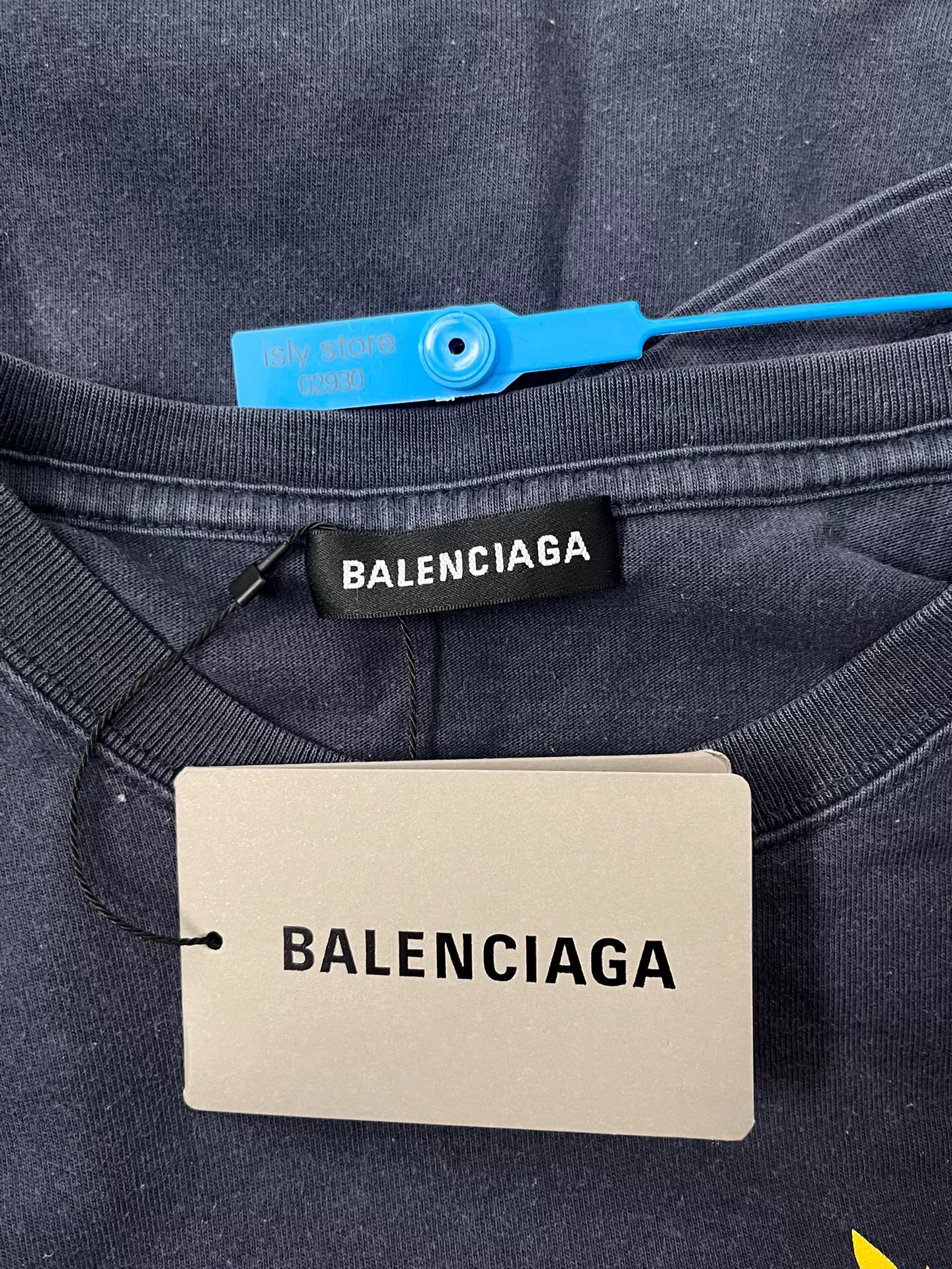 Balenciaga Wheat Ear Logo Round Neck T-Shirt — back