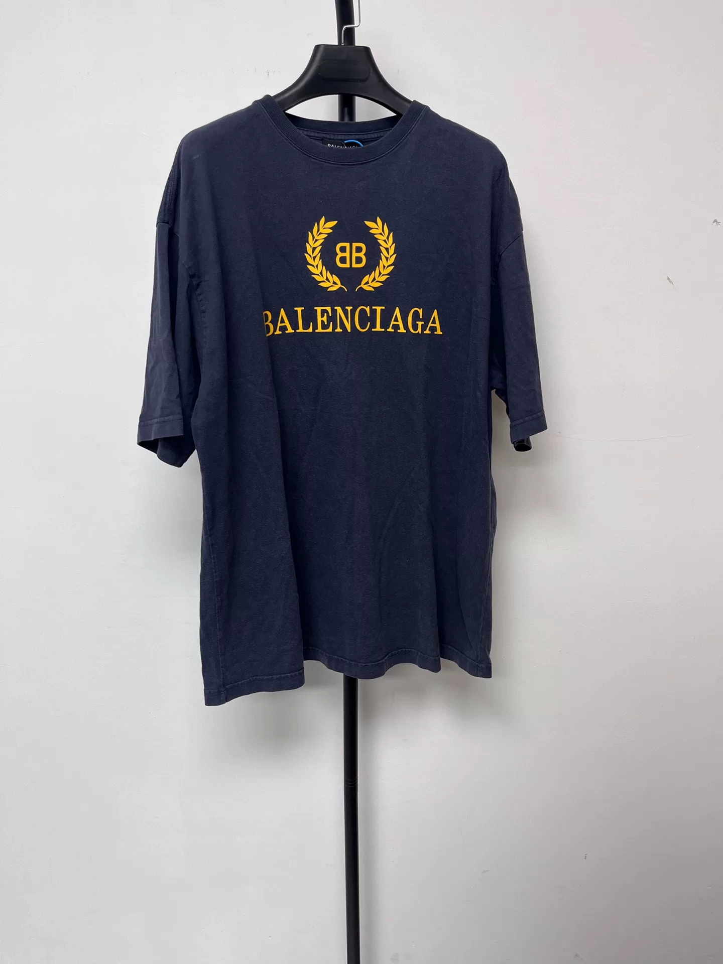 Balenciaga Wheat Ear Logo Round Neck T-Shirt