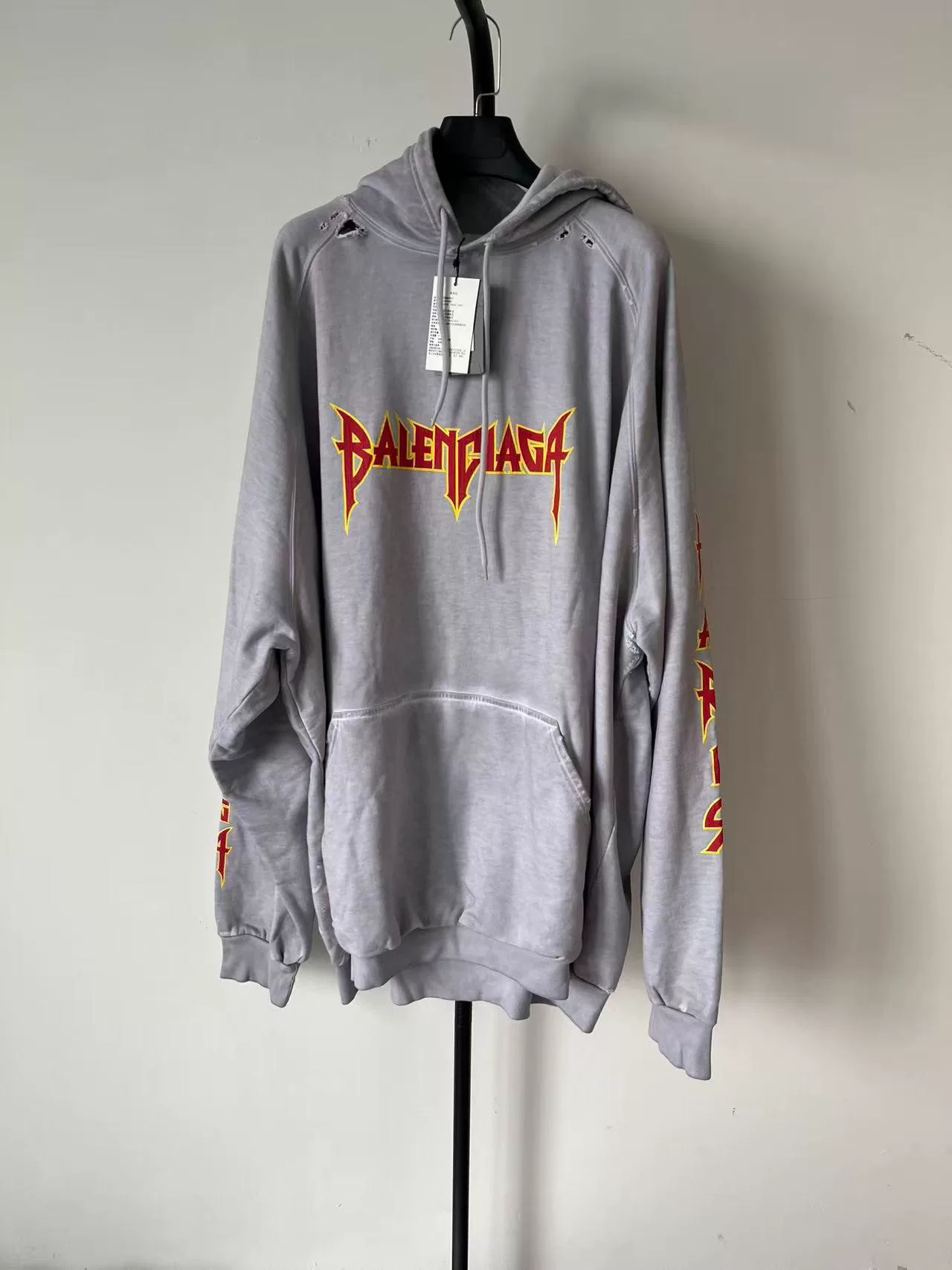 Balenciaga Logo Print Loose Hoodie