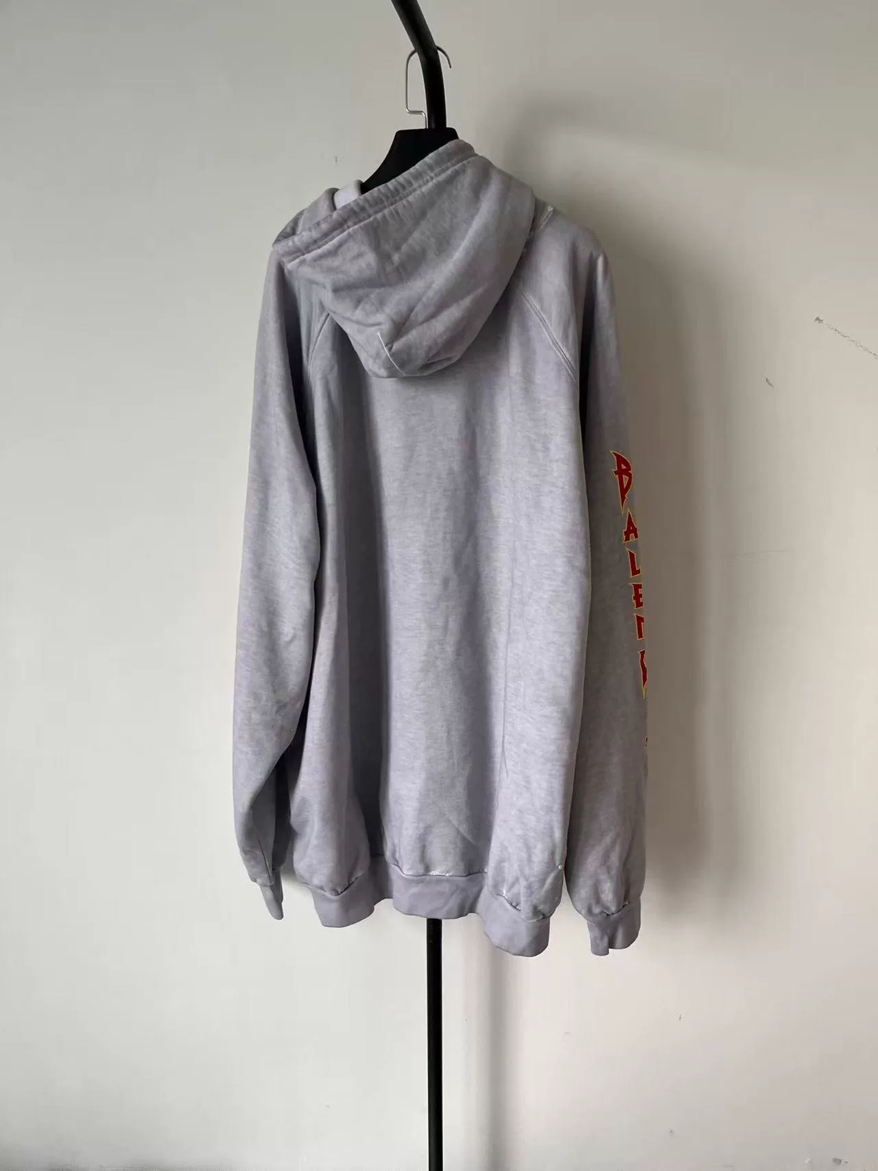 Balenciaga Logo Print Loose Hoodie — front