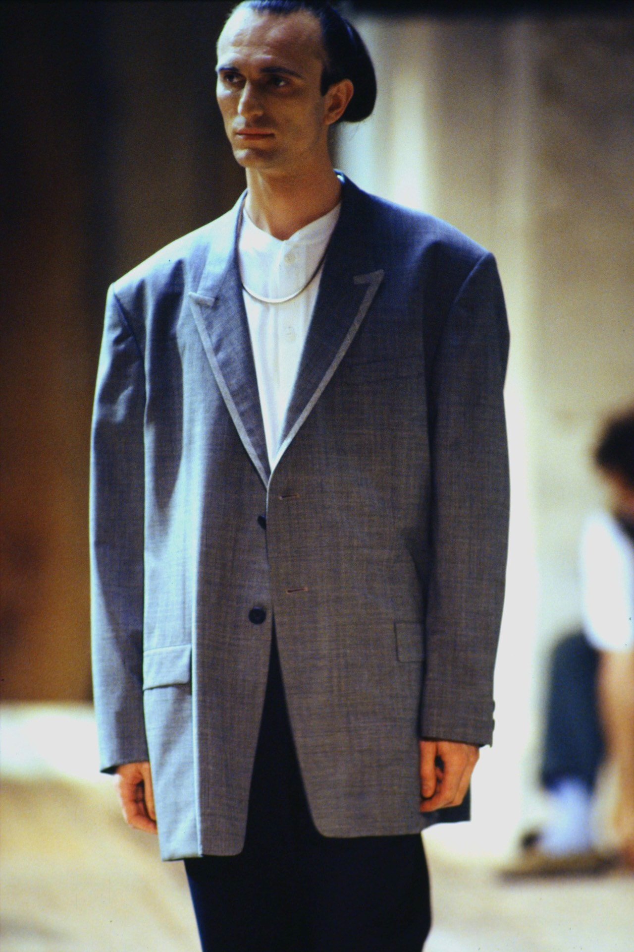 Yohji Yamamoto 92ss Gray Houndstooth Suit — detail