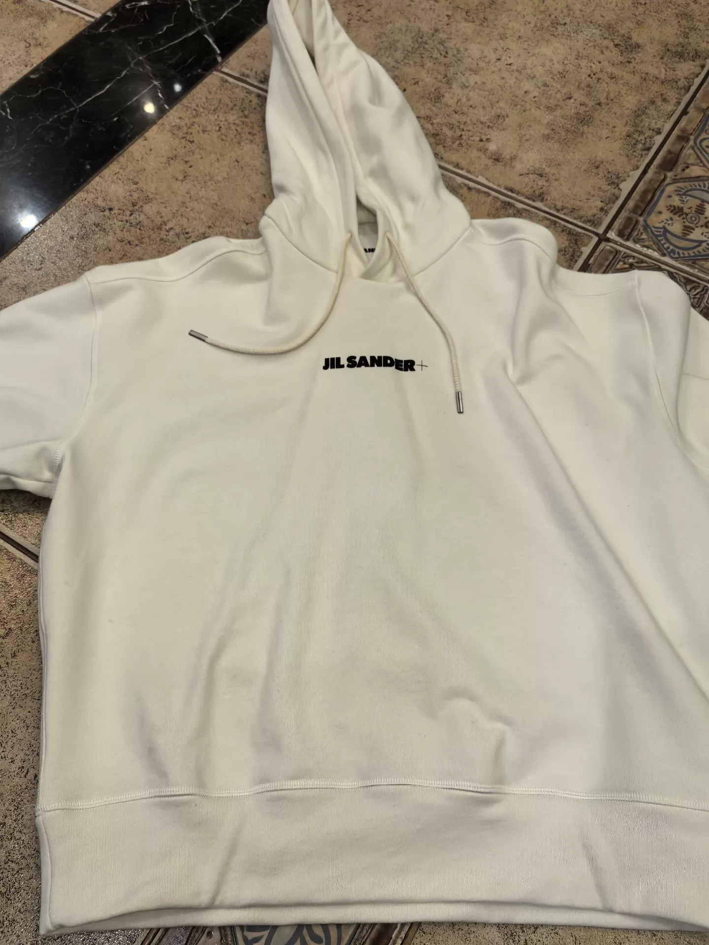 JIL SANDER+ White Logo Hoodie