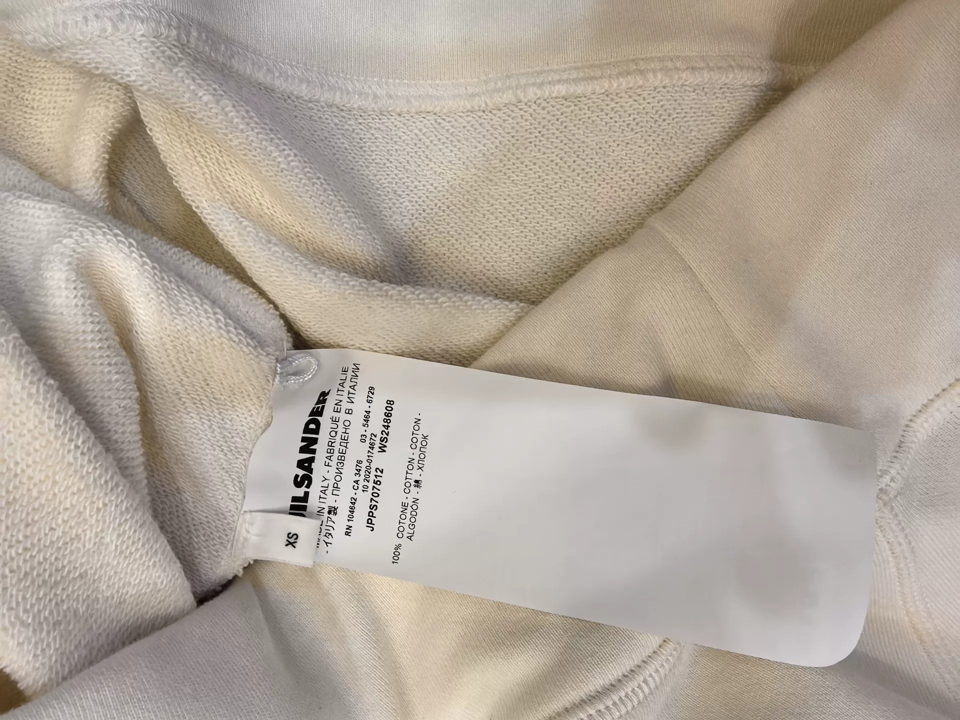 JIL SANDER+ White Logo Hoodie — detail
