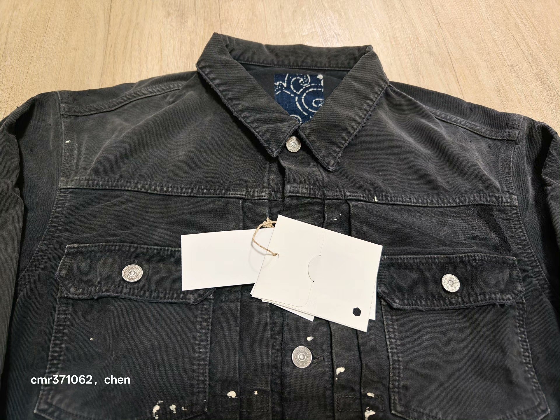 VISVIM 26 ICT 101X JKT G.CORDS CRASH — label