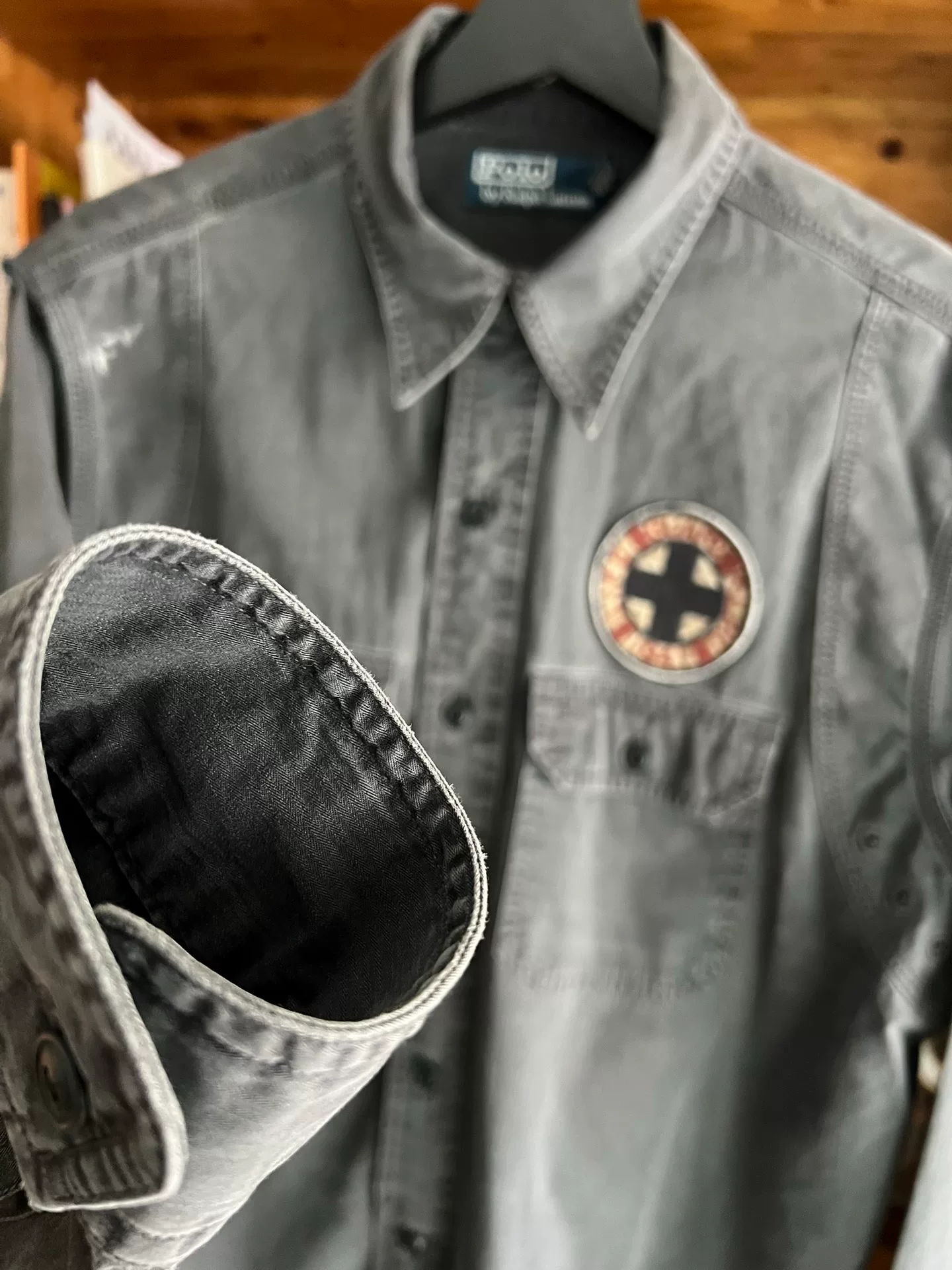 Polo Ralph Lauren Black Work Shirt — front
