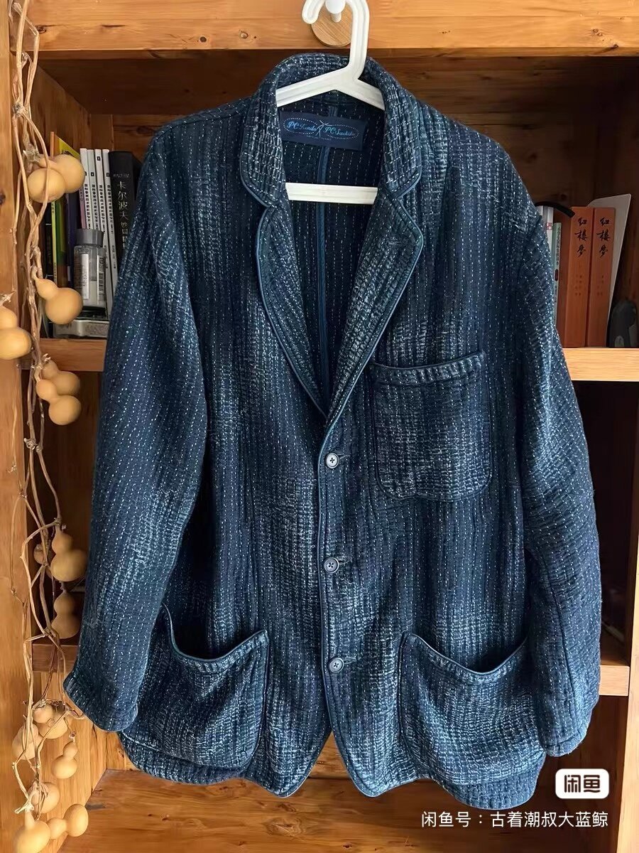 Porter Classic Indigo Sashiko Suit Jacket